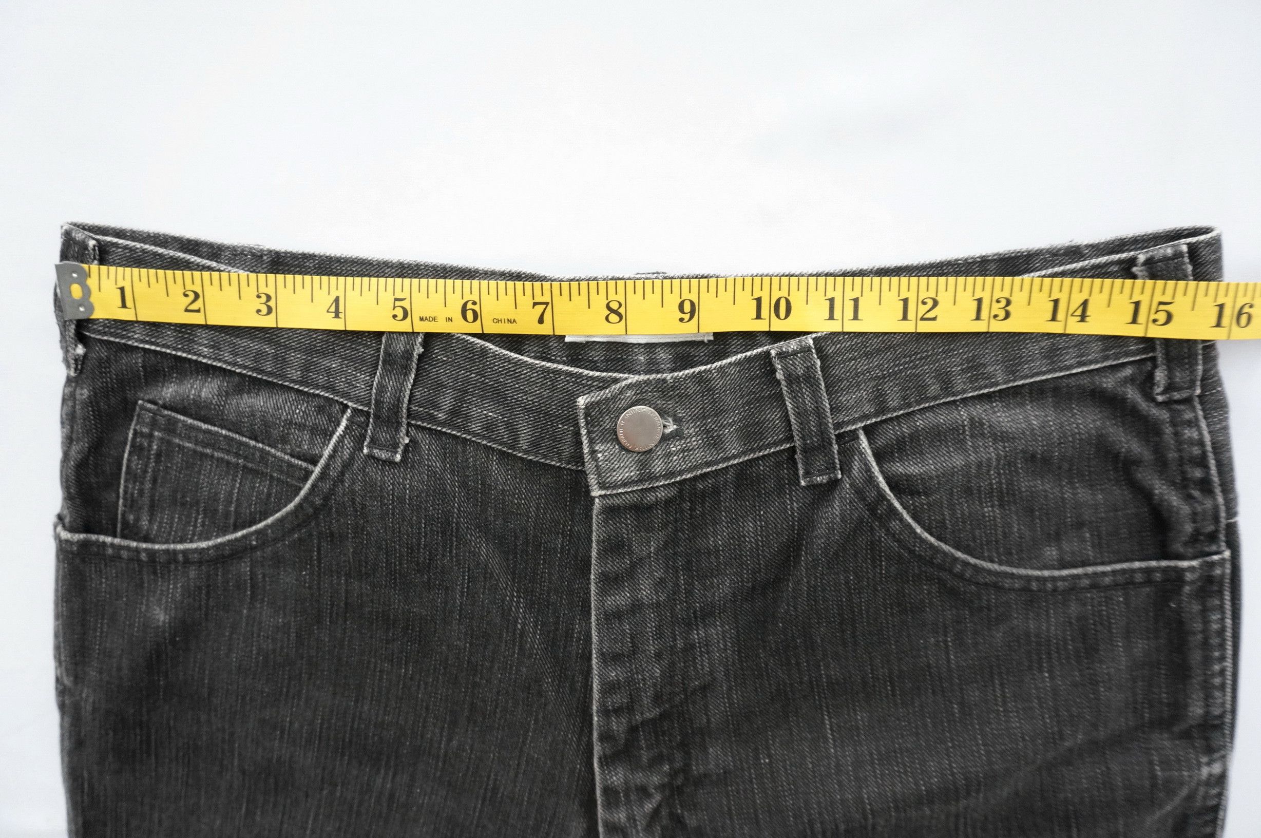 Number (N)ine Number (N)ine Dark Grey Back Zipper Jeans Size US 31 - 15 Thumbnail