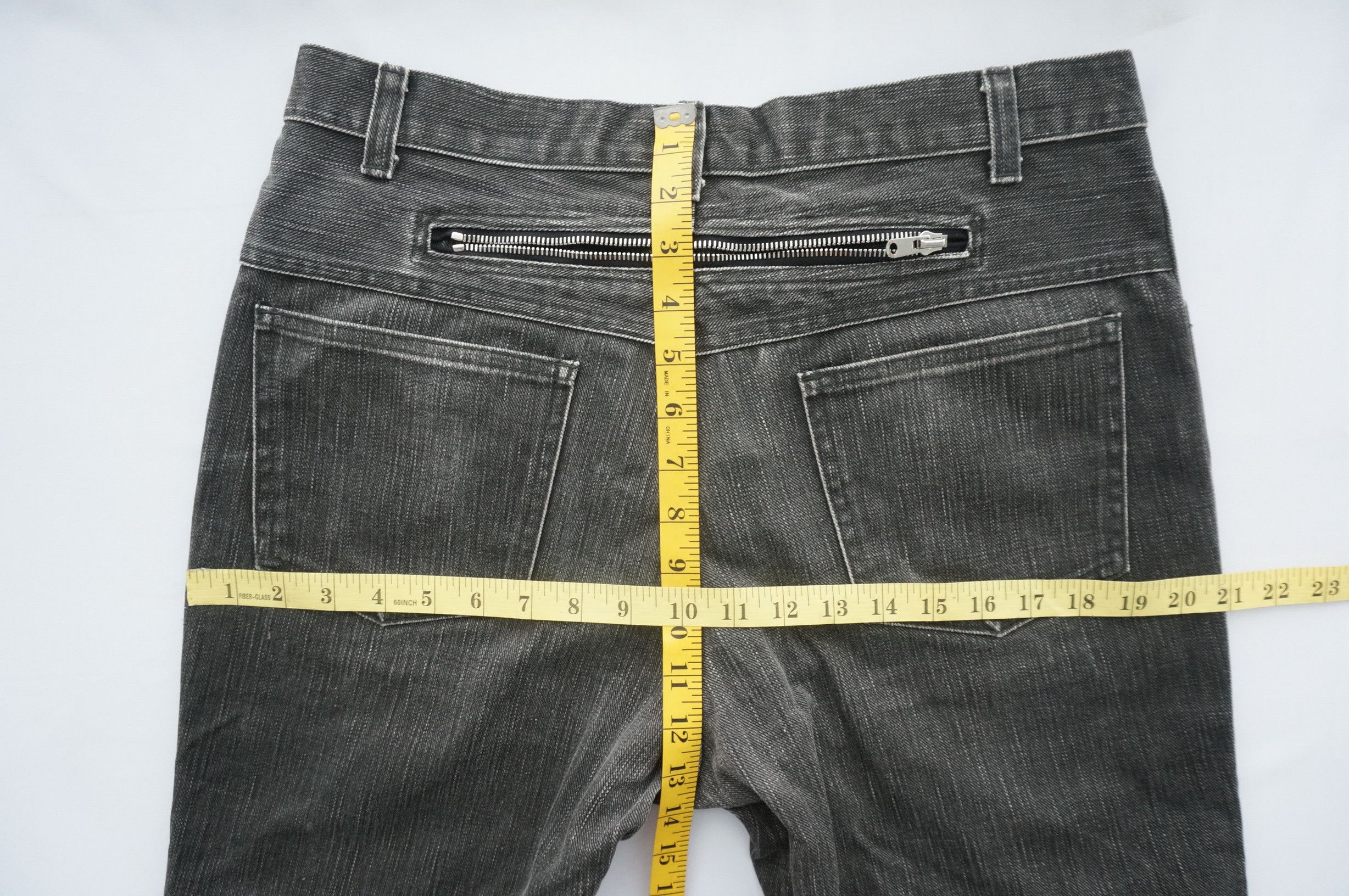 Number (N)ine Number (N)ine Dark Grey Back Zipper Jeans Size US 31 - 17 Thumbnail