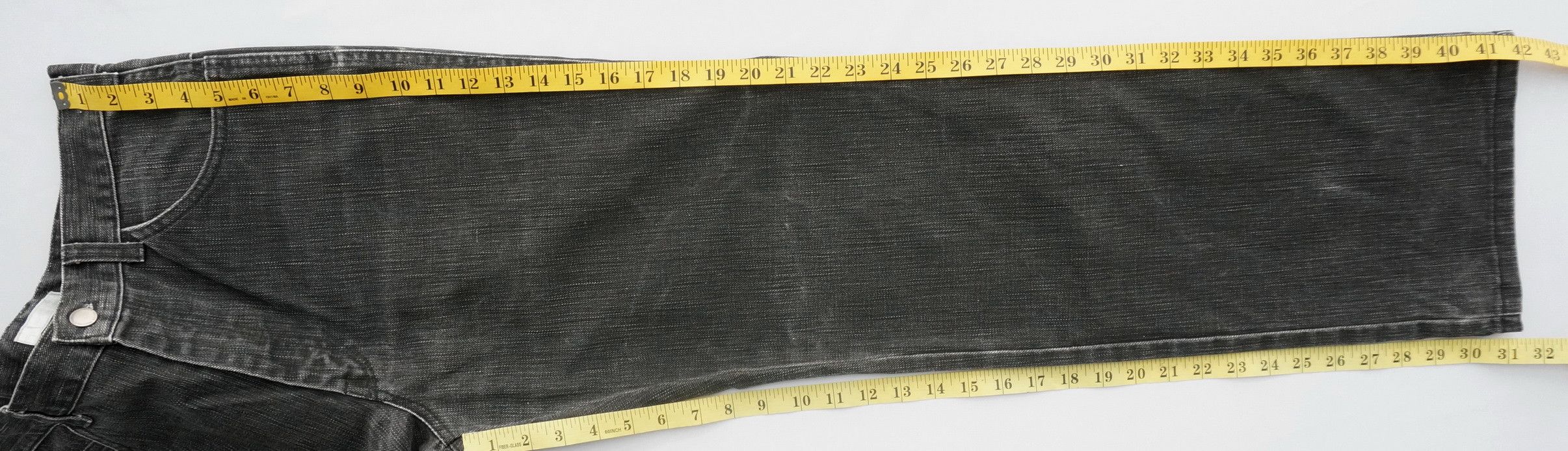 Number (N)ine Number (N)ine Dark Grey Back Zipper Jeans Size US 31 - 18 Thumbnail