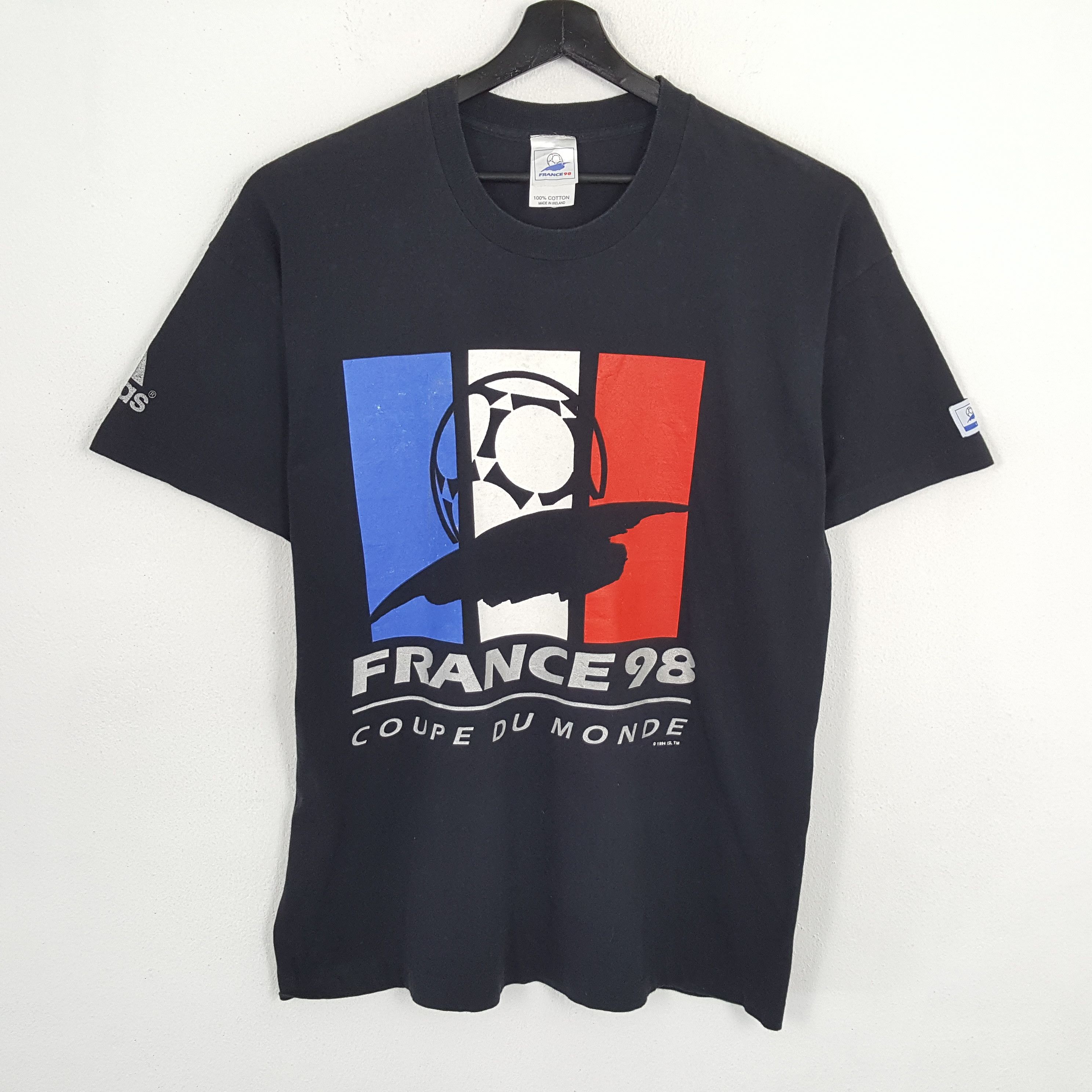 新品❗【adidas】FRANCE 98 Tシャツ (M) 綿100% サッカー France 98 Coupe Du Monde Shirt | Grailed