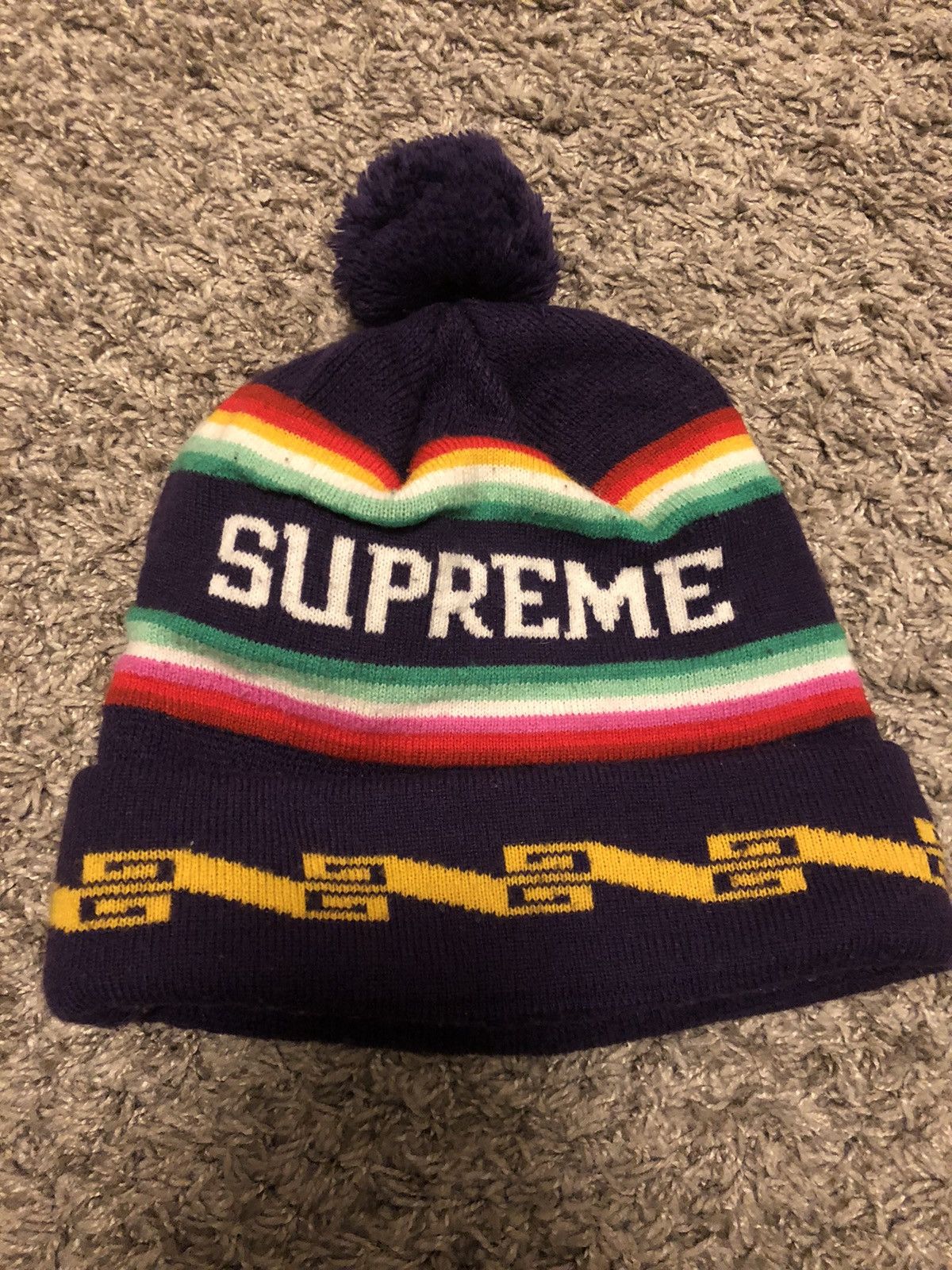 Supreme pom beanie on sale