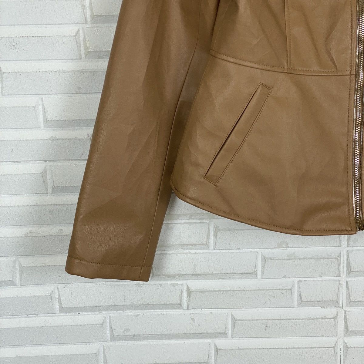 Zara Zara Leather Crewneck Jacket Size L / US 10 / IT 46 - 3 Thumbnail