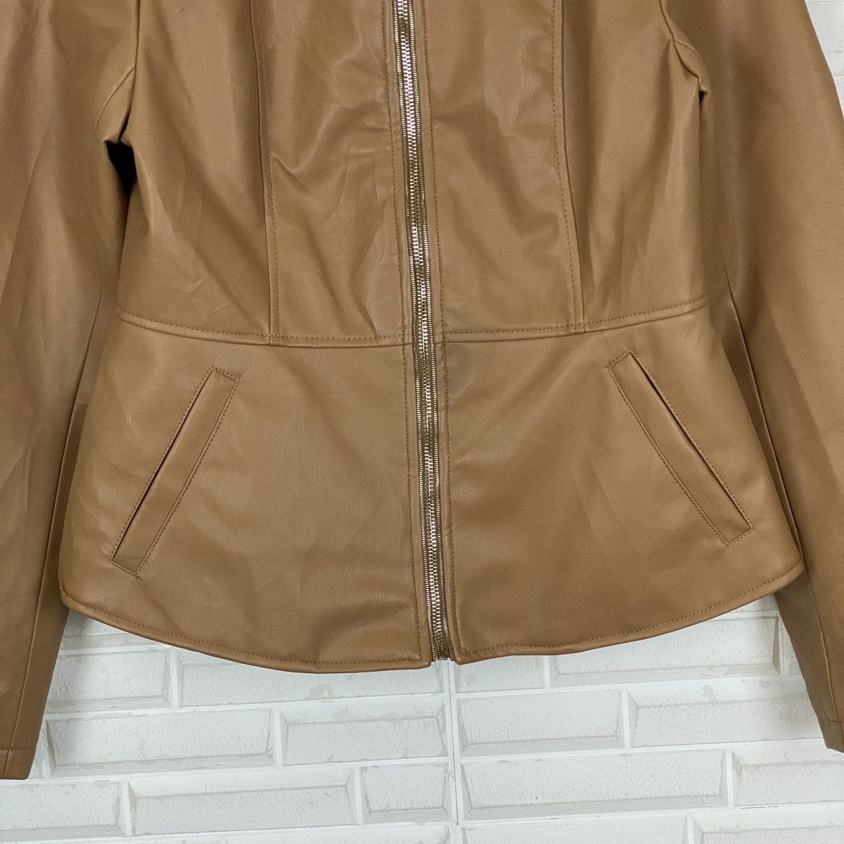 Zara Zara Leather Crewneck Jacket Size L / US 10 / IT 46 - 6 Thumbnail