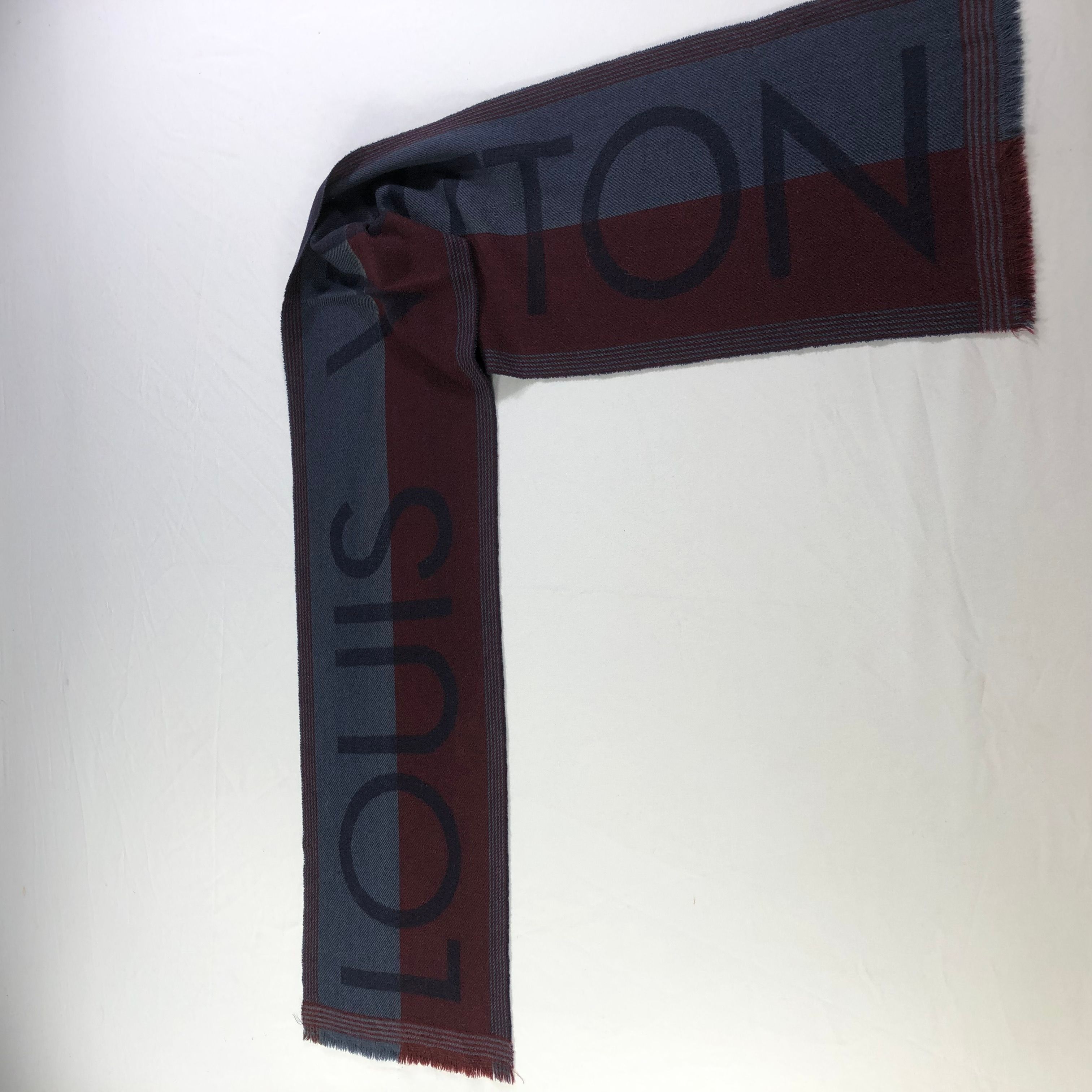 Louis Vuitton MONOGRAM Monogram Wool Cashmere Logo Scarves (M71607, M70257,  M70258)
