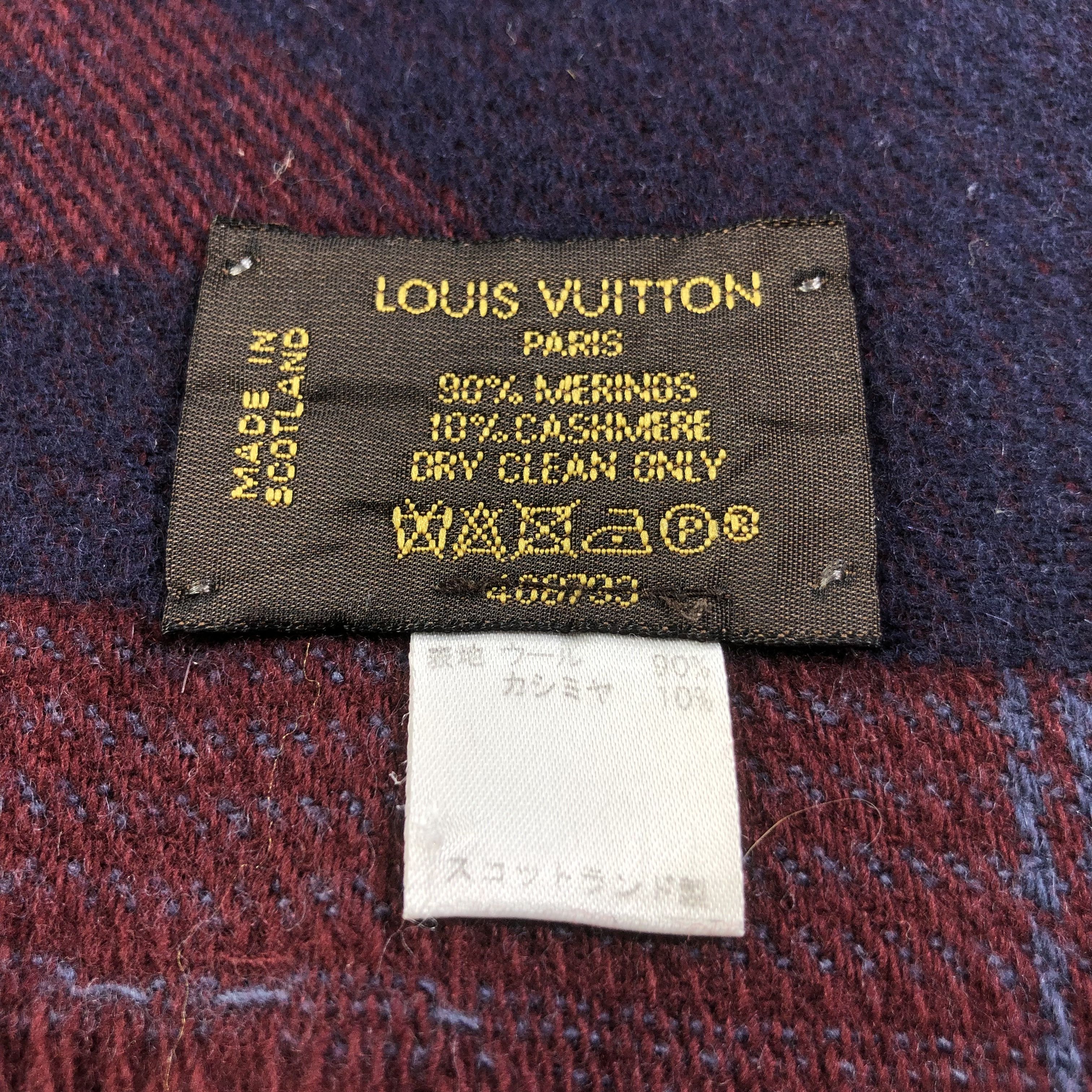 Louis Vuitton Louis Vuitton Merino Spell Out Scarf Muffler V1398 Size ONE SIZE - 7 Thumbnail