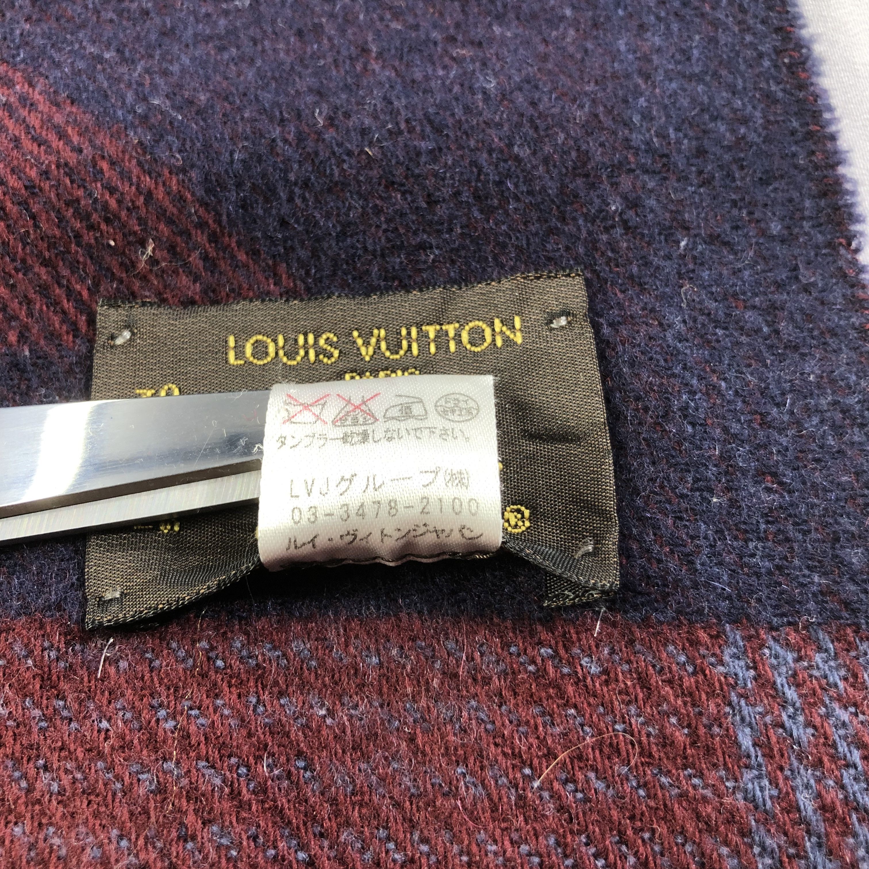 Louis Vuitton Louis Vuitton Merino Spell Out Scarf Muffler V1398 Size ONE SIZE - 8 Thumbnail