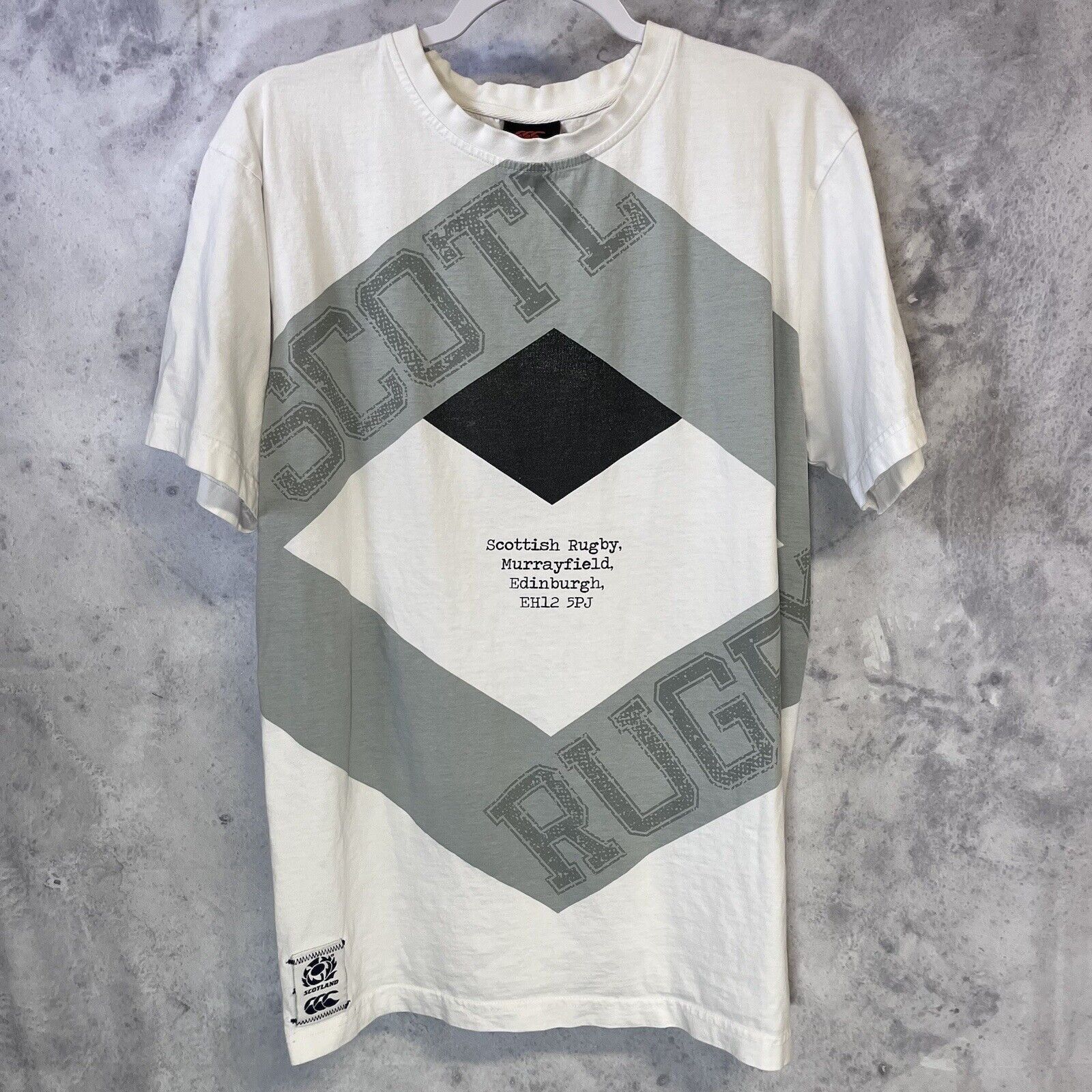 Canterbury of New Zealand Vintage Canterbury T Shirt Mens XL Scotland Rugby White Size US XL / EU 56 / 4 - 1 Thumbnail