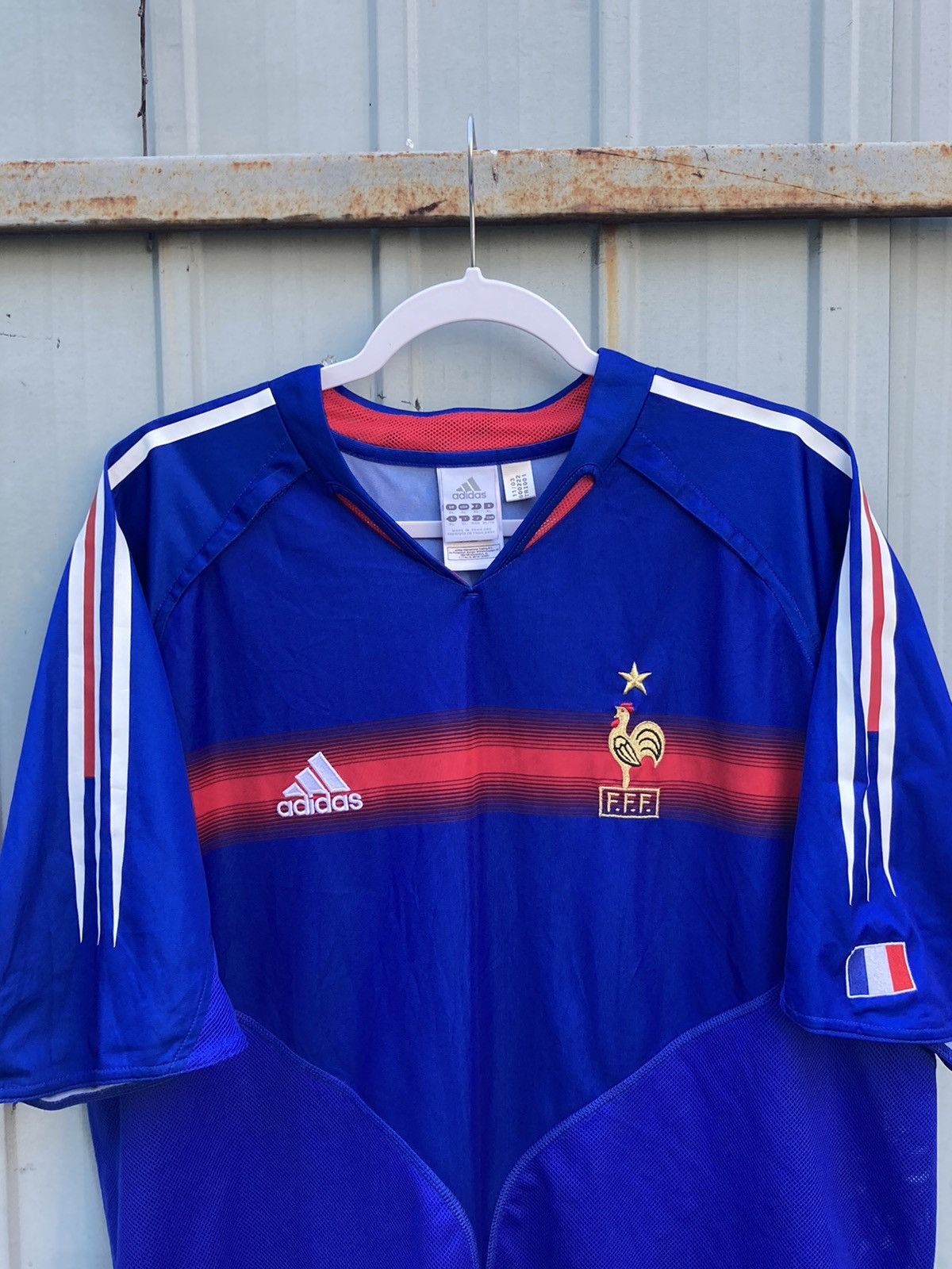 Adidas 2003 Vintage Adidas France Zidan home jersey Size US L / EU 52-54 / 3 - 3 Thumbnail