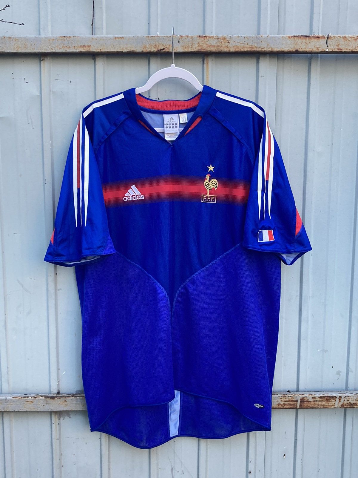 Adidas 2003 Vintage Adidas France Zidan home jersey Size US L / EU 52-54 / 3 - 2 Thumbnail