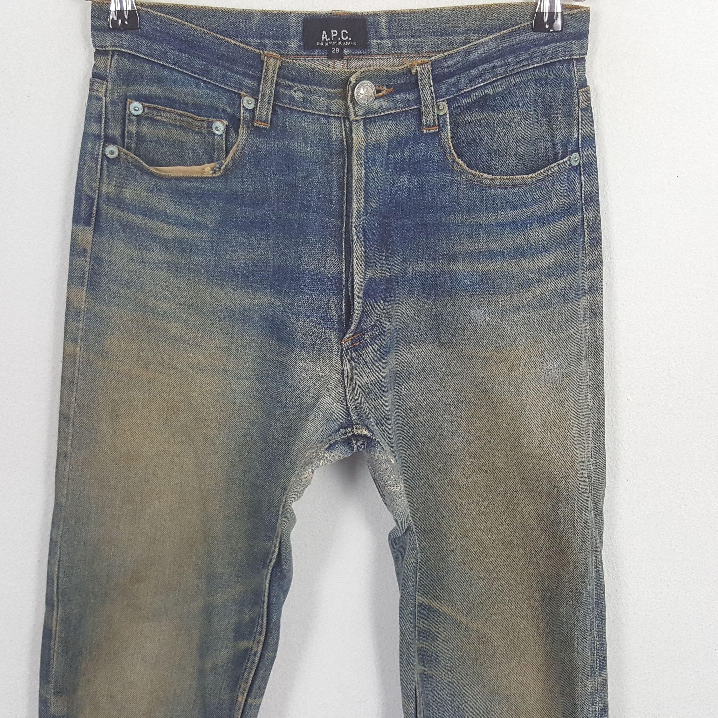 A.P.C. × Japanese Brand × Vintage Vintage A.P.C. Japanese Brand Washed Syle Denim Jeans Size US 28 / EU 44 - 2 Thumbnail