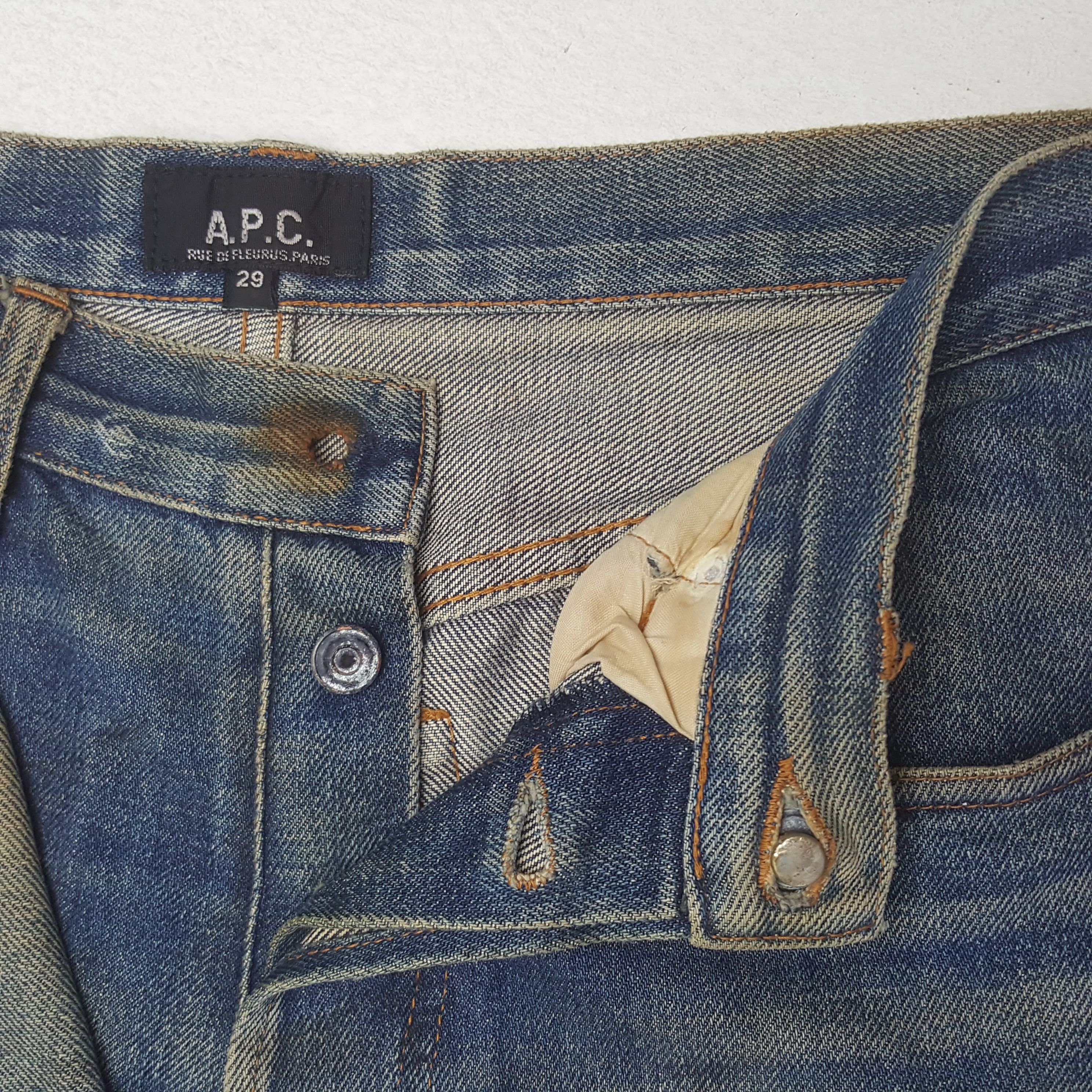 A.P.C. × Japanese Brand × Vintage Vintage A.P.C. Japanese Brand Washed Syle Denim Jeans Size US 28 / EU 44 - 13 Thumbnail