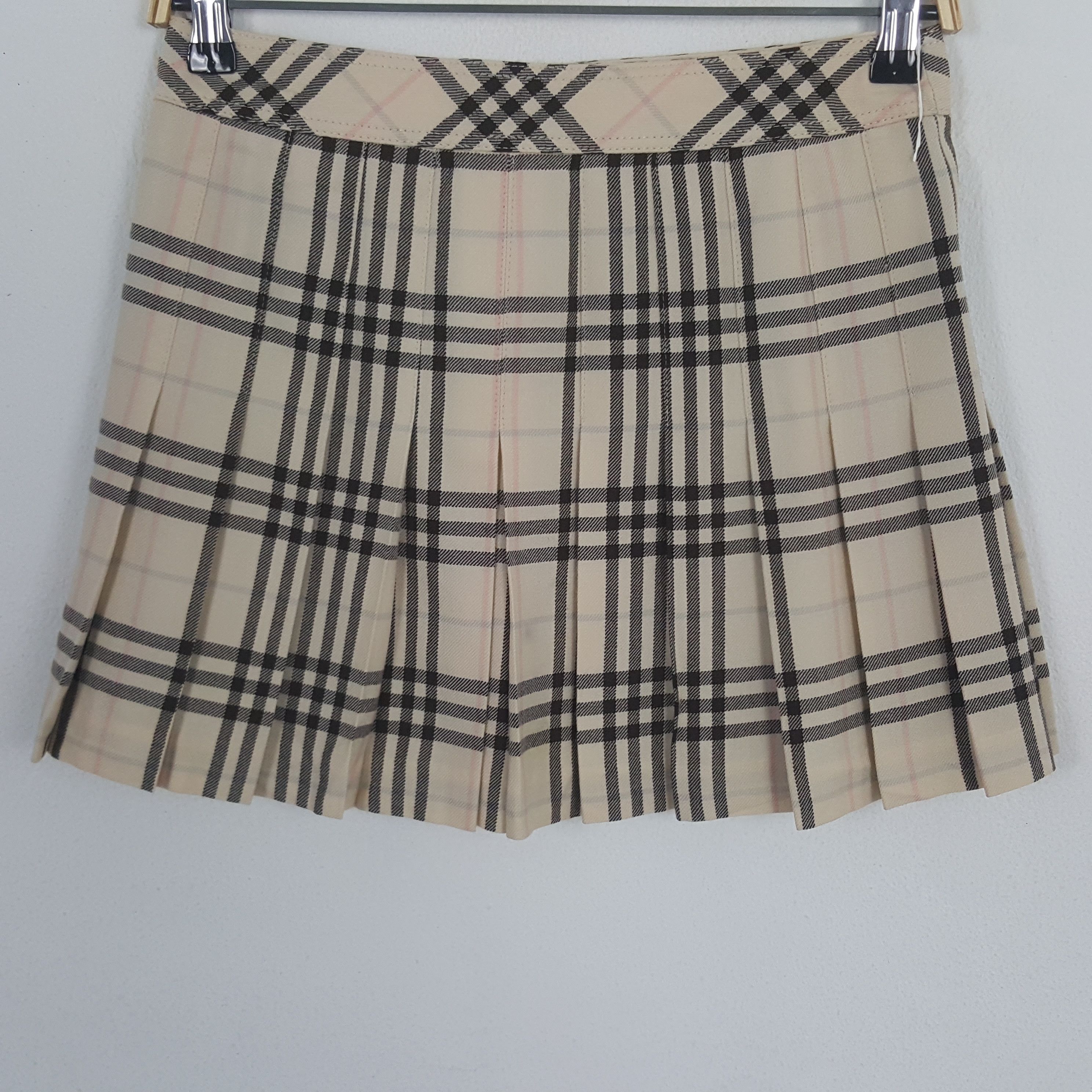 Burberry × Vintage Vintage Burberry Blue Label London Nova Check Skirt Size 26" / US 2 / IT 38 - 4 Thumbnail