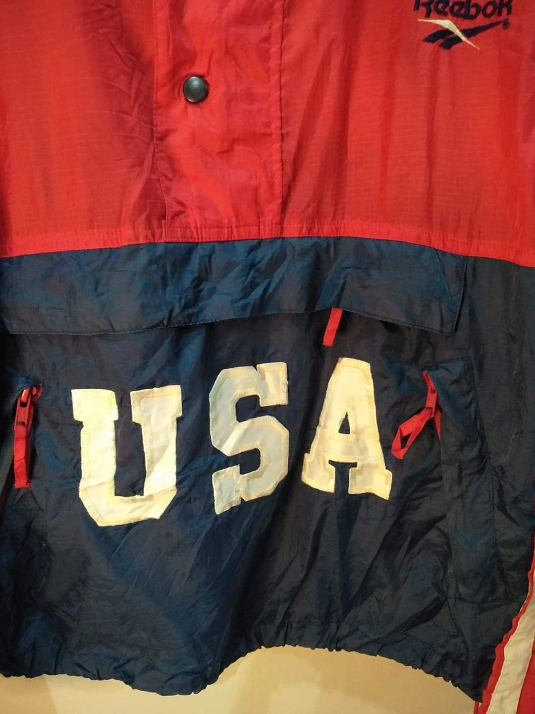 Reebok Vintage Reebok USA Big Logo Multicolour Windbreaker Size US XL / EU 56 / 4 - 3 Thumbnail