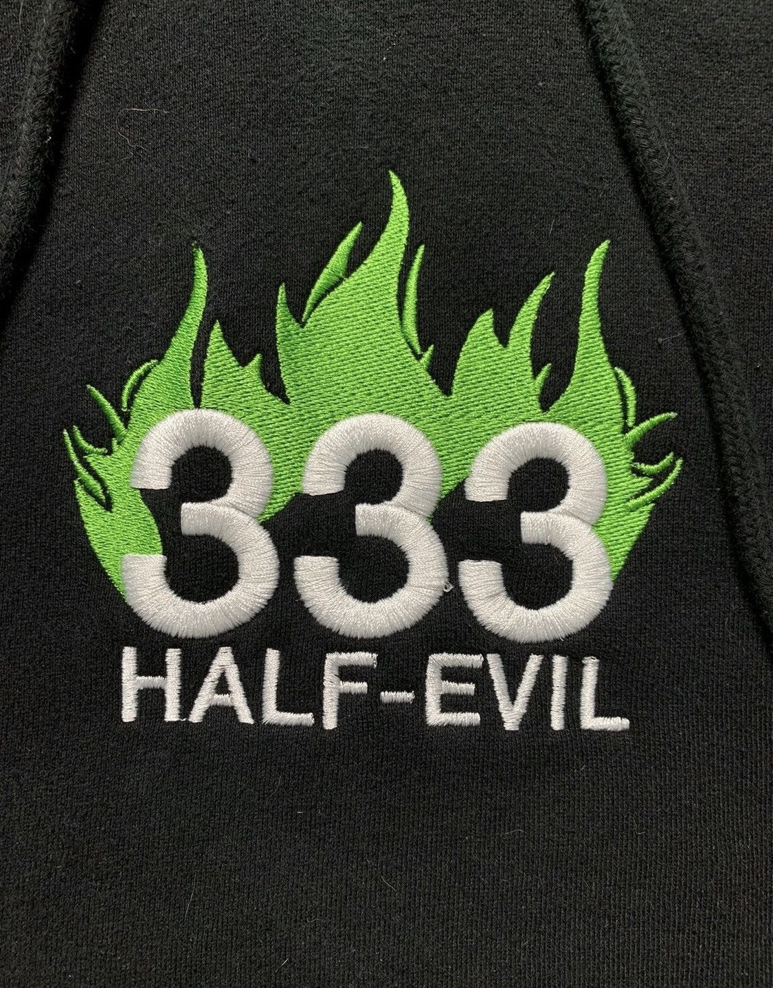 Half Evil Black and Green Half Evil Flame Hoodie Size US M / EU 48-50 / 2 - 2 Thumbnail