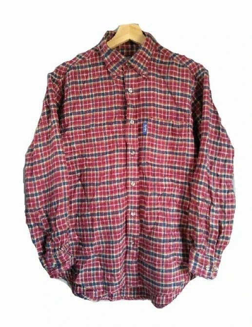 Flannel 💥Rare💥 VINTAGE 90s KANSAI YAMAMOTO FLANNEL Size US M / EU 48-50 / 2 - 1 Thumbnail