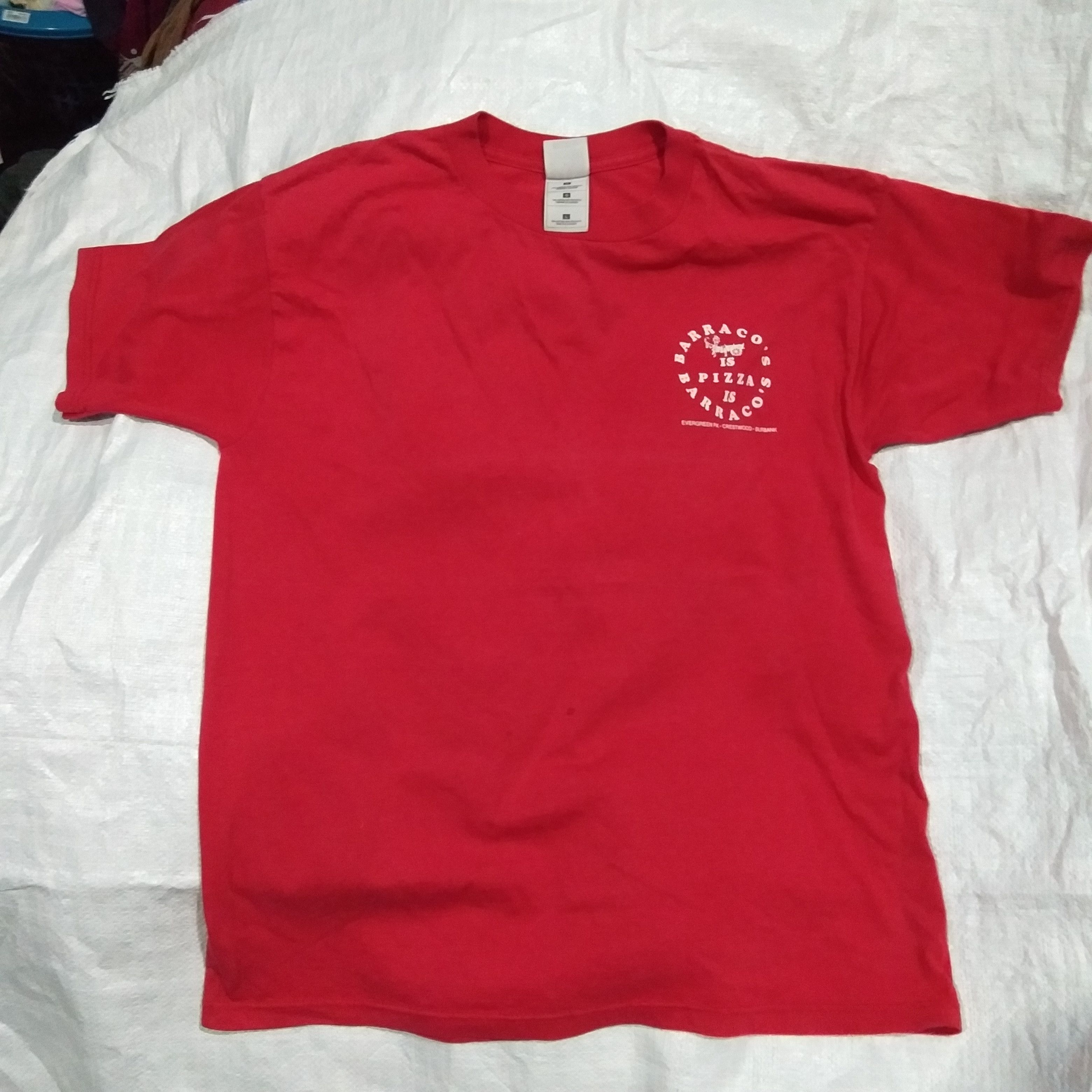 Band Tees 🔥 90s BARRACO'S IS PIZZA CRESTWOOD BURBANK Size US L / EU 52-54 / 3 - 3 Thumbnail
