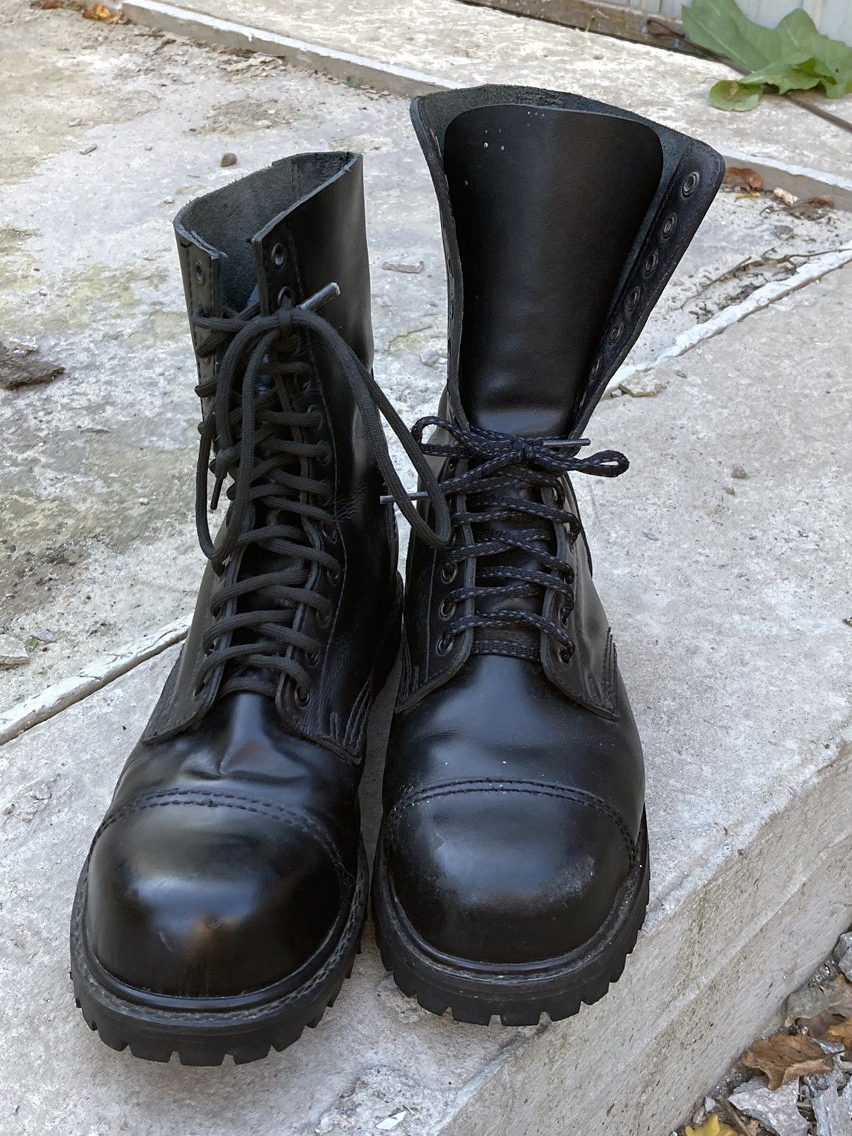 Undercover × Vintage Vintage Undercover black leather England boots shoes Size US 13 / EU 46 - 2 Thumbnail