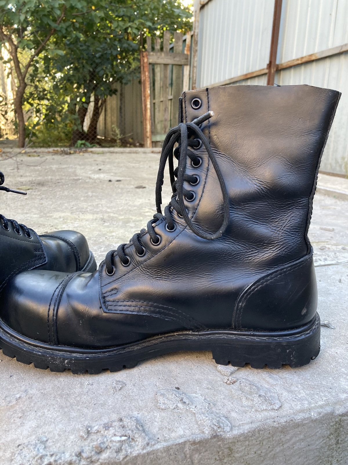 Undercover × Vintage Vintage Undercover black leather England boots shoes Size US 13 / EU 46 - 3 Thumbnail