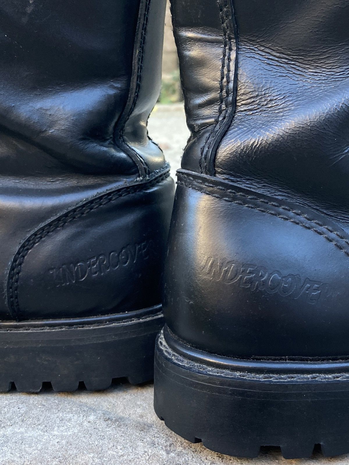 Undercover × Vintage Vintage Undercover black leather England boots shoes Size US 13 / EU 46 - 9 Thumbnail