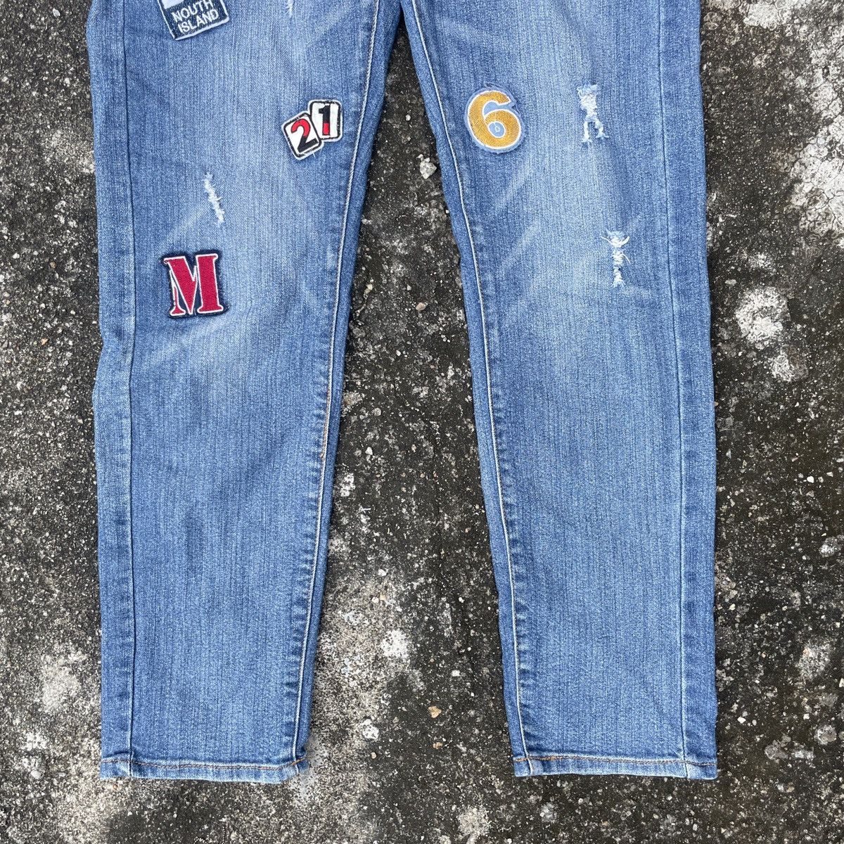 Japanese Brand Vintage Unbranded Rare Design Distressed Denim Jeans Size 32" / US 10 / IT 46 - 4 Thumbnail