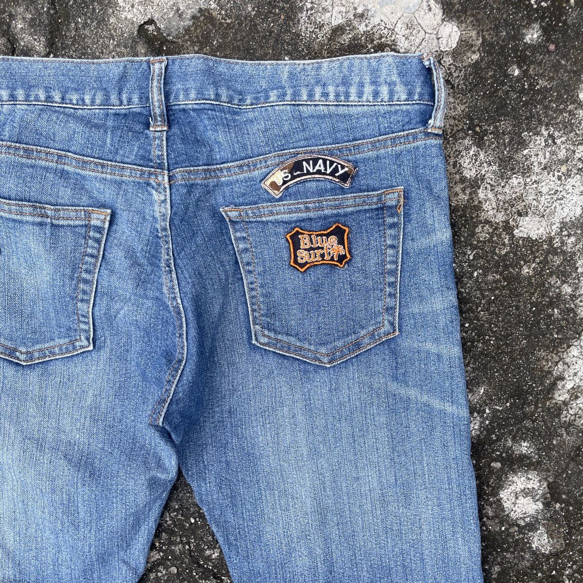 Japanese Brand Vintage Unbranded Rare Design Distressed Denim Jeans Size 32" / US 10 / IT 46 - 8 Thumbnail