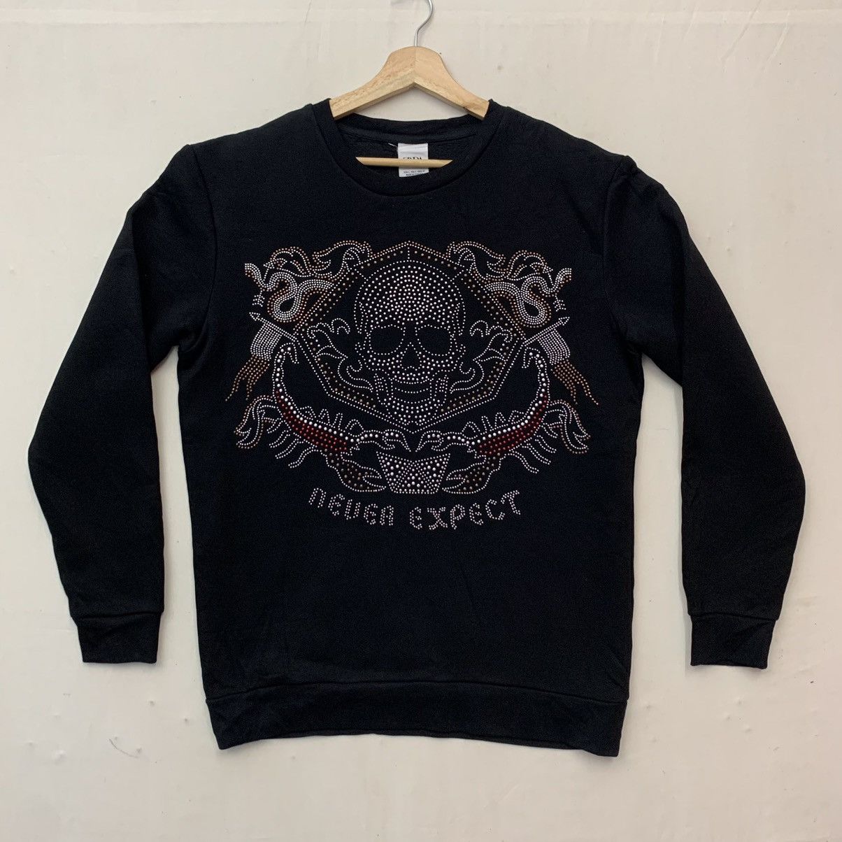 Vintage Zara Diamond Skulls Crewneck Sweatshirt Size US L / EU 52-54 / 3 - 1 Thumbnail