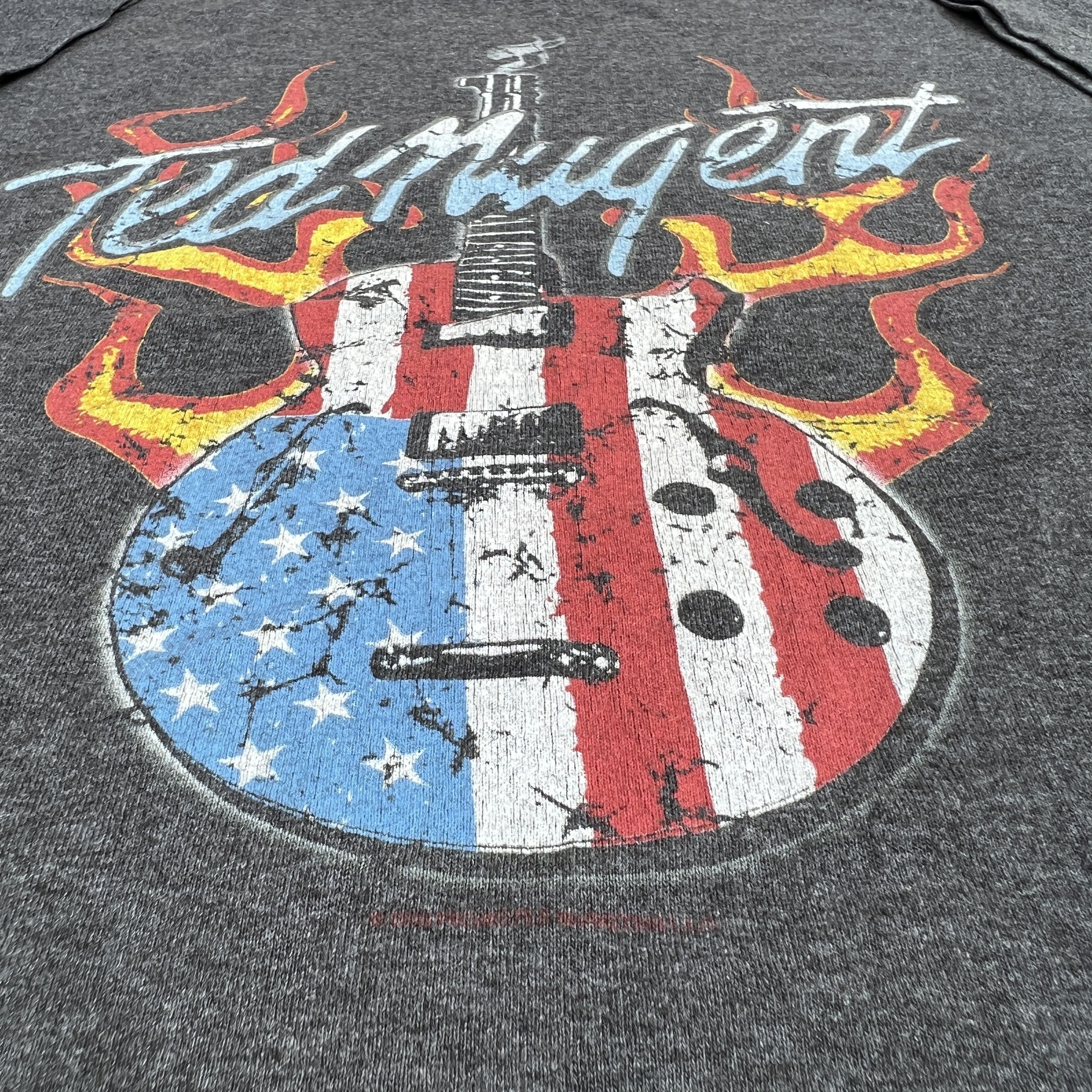 Band Tees Vintage Y2K Ted Nugent Flaming Guitar Promo Tee XL Size US L / EU 52-54 / 3 - 3 Thumbnail