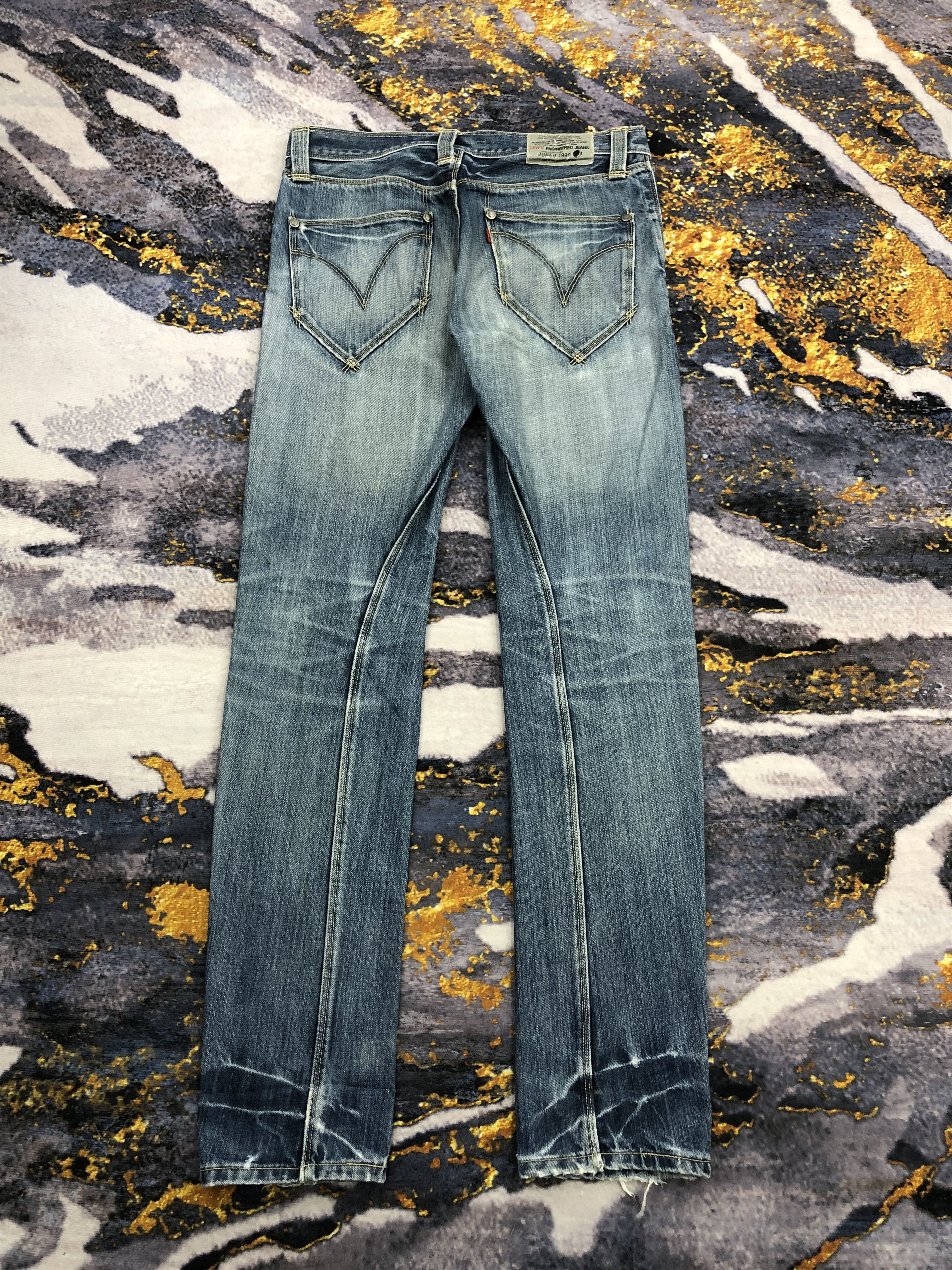 Levi's Vintage Levis Engineered Distressed Blue Jeans DPP0123 Size US 31 - 3 Thumbnail