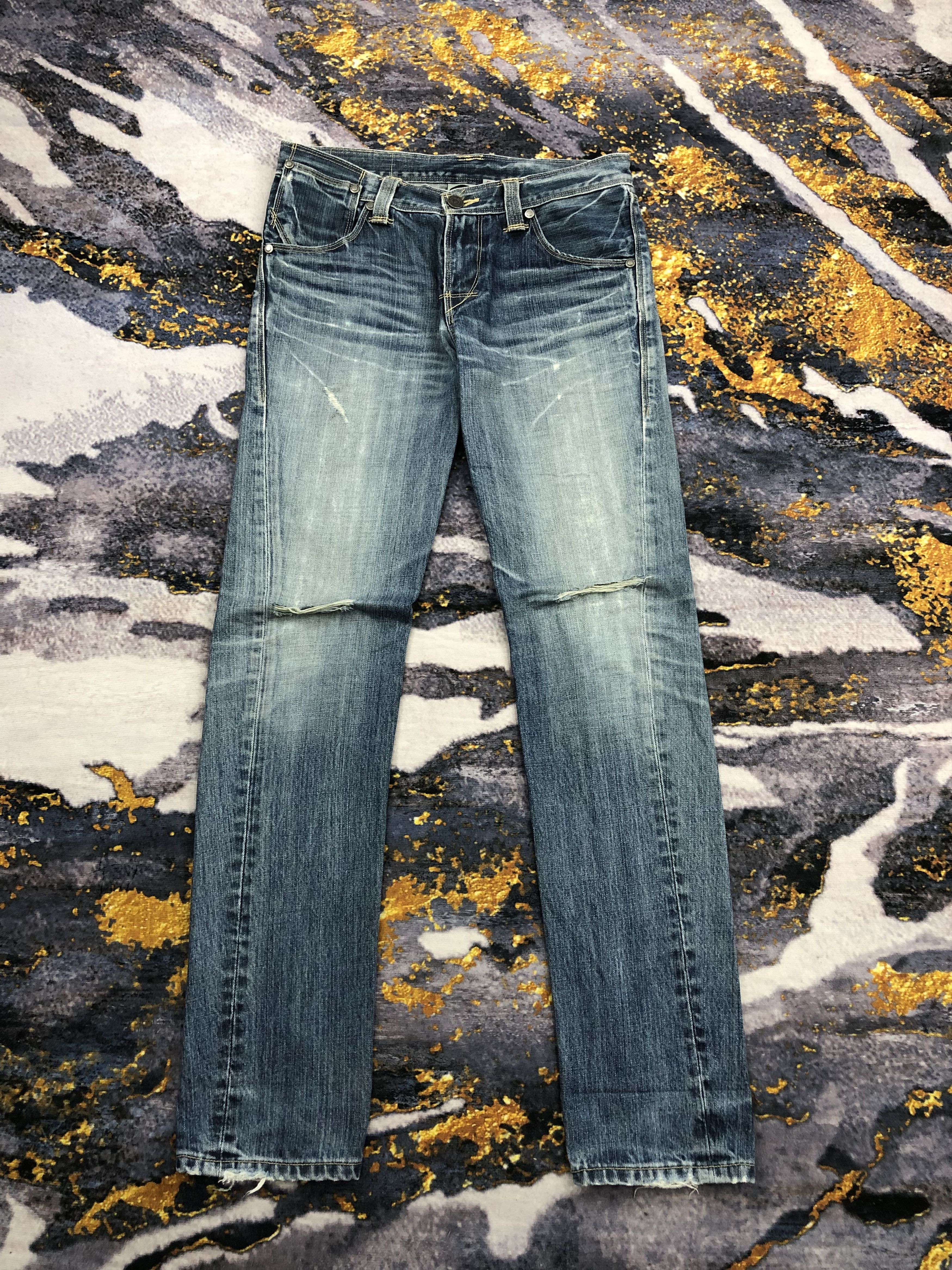 Levi's Vintage Levis Engineered Distressed Blue Jeans DPP0123 Size US 31 - 1 Thumbnail