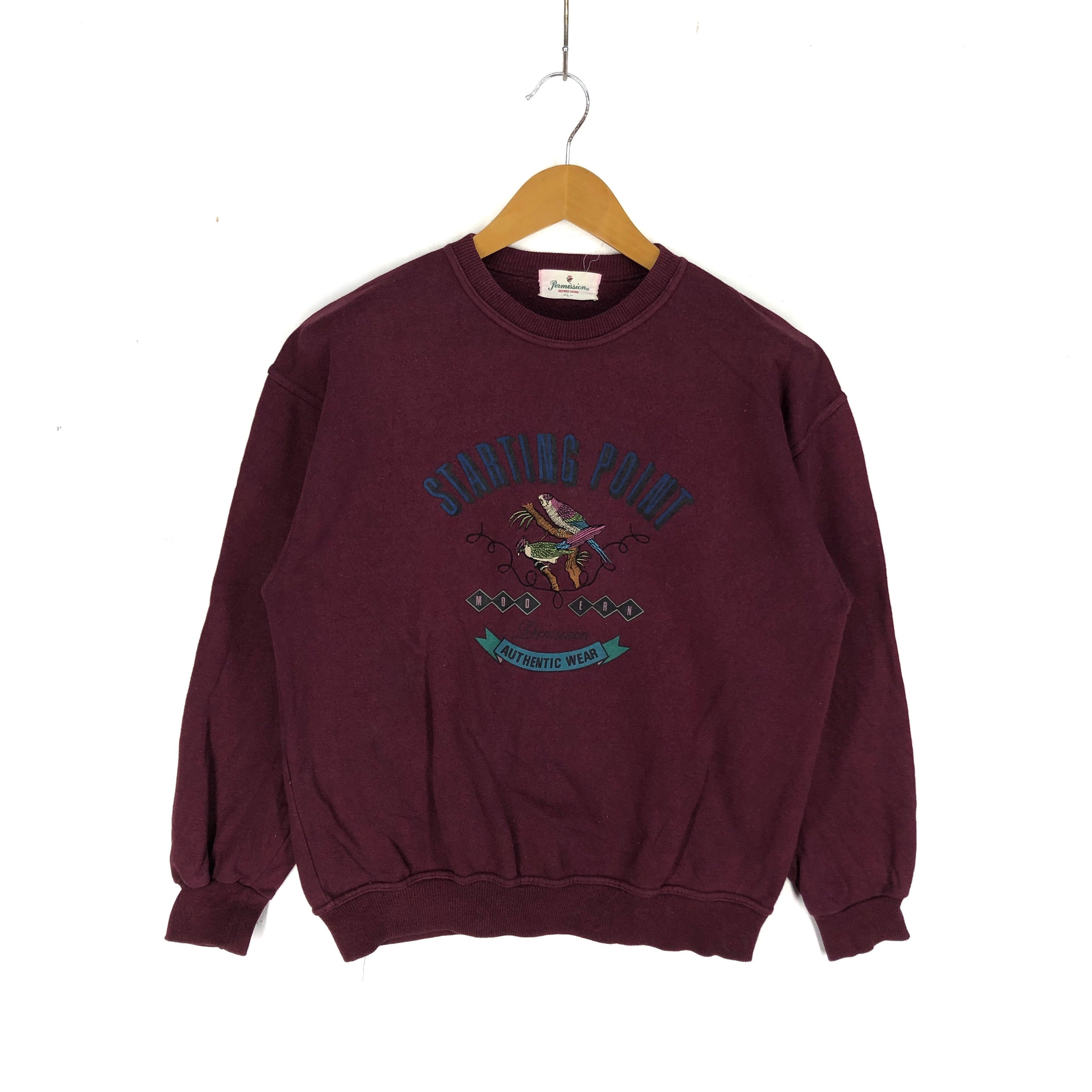 Japanese Brand Starting Point by PERMISSION Crew Neck Sweatshirt #2556 ...