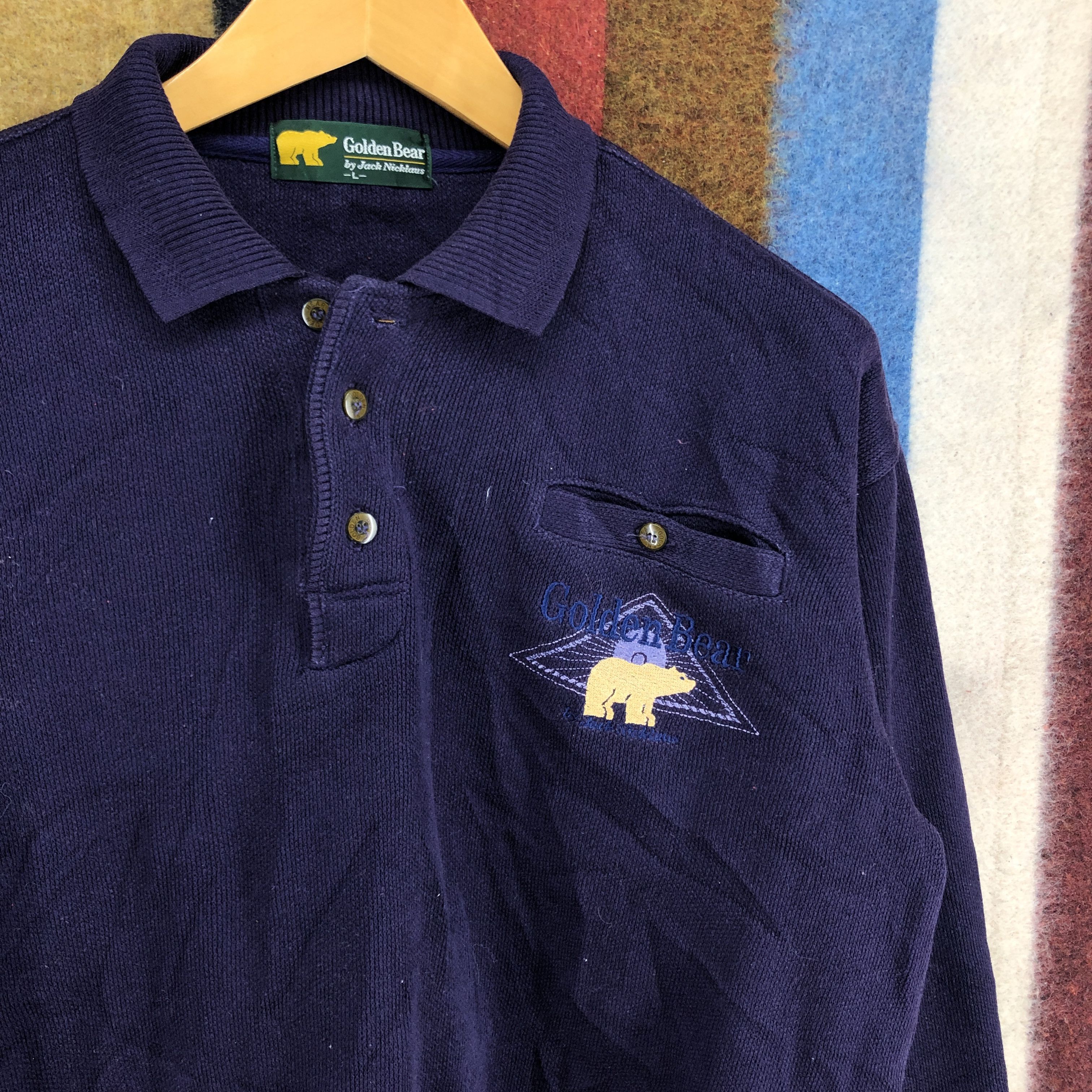 Golden Bear GOLDEN BEAR Button Ups Sweatshirt #0425/R Size US M / EU 48-50 / 2 - 2 Thumbnail