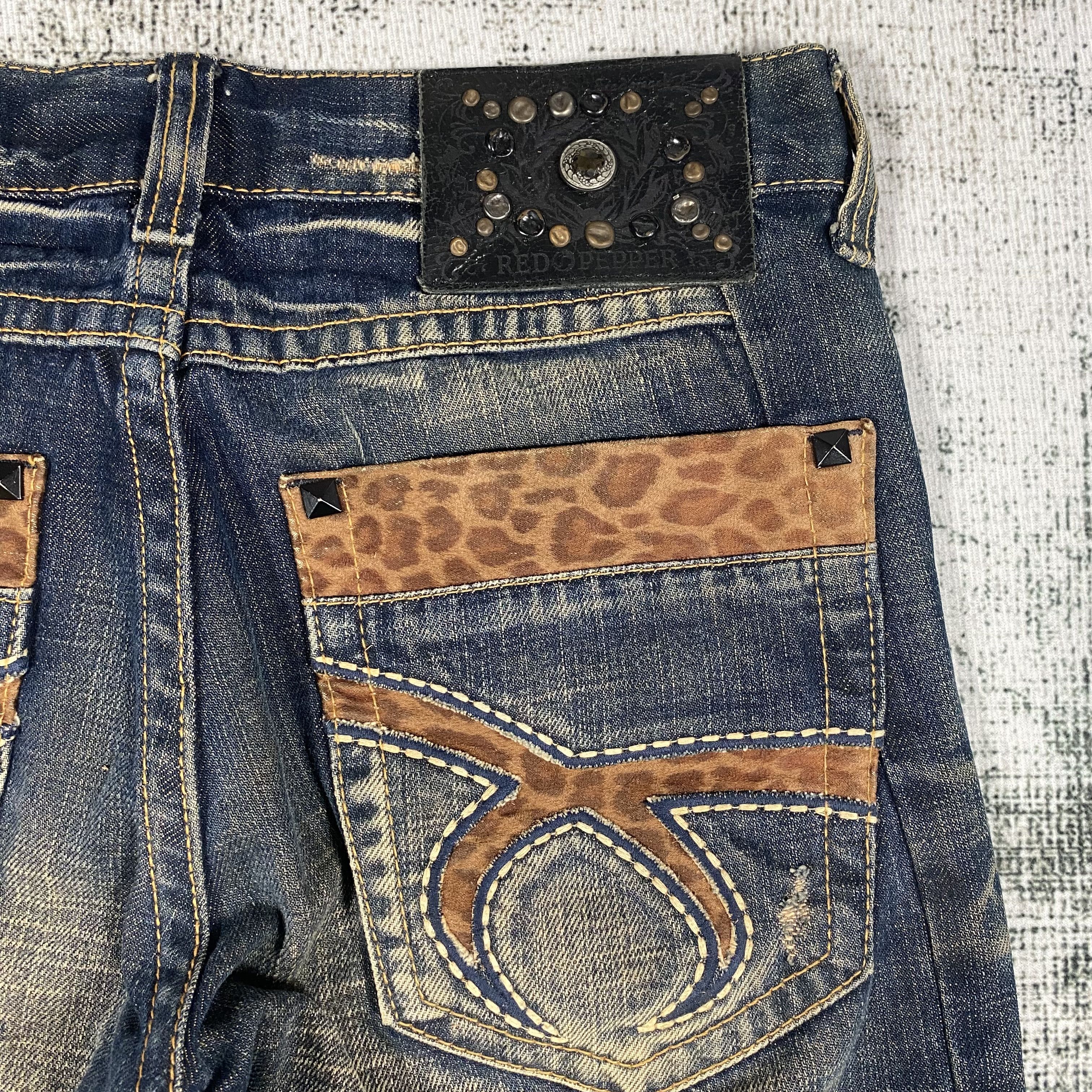 Other SICKS💥Red Pepper & Denim Rusty Whisker Distressed Size US 28 / EU 44 - 12 Thumbnail