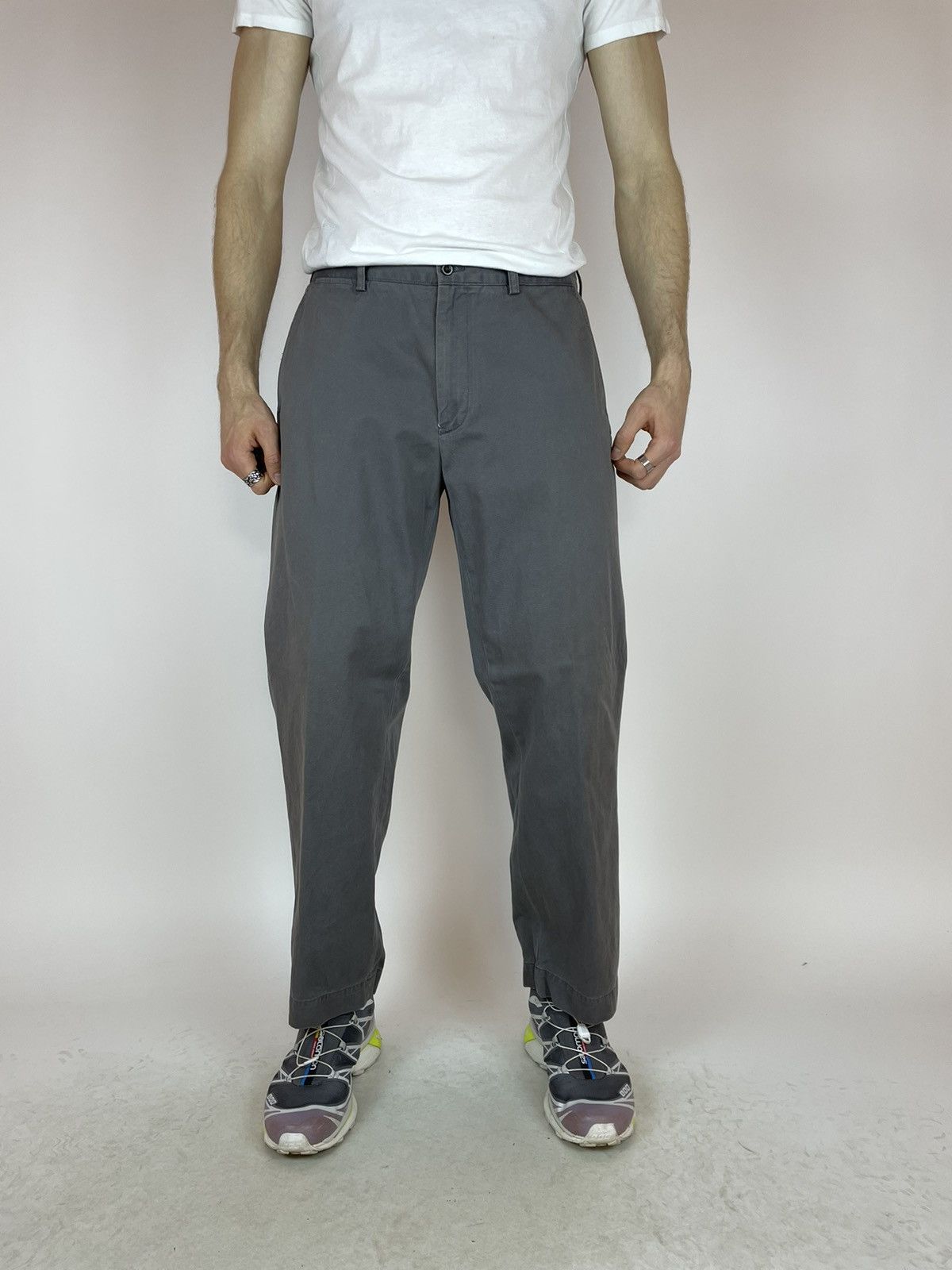 Vintage POLO RALPH LAUREN VINTAGE GREY CHINO PANTS Mens size 36 Size US 36 / EU 52 - 4 Thumbnail