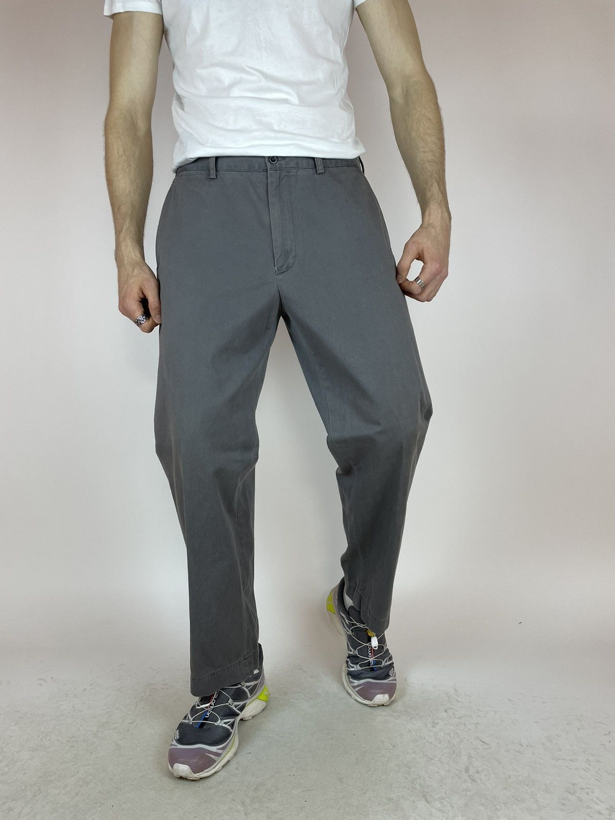 Vintage POLO RALPH LAUREN VINTAGE GREY CHINO PANTS Mens size 36 Size US 36 / EU 52 - 3 Thumbnail
