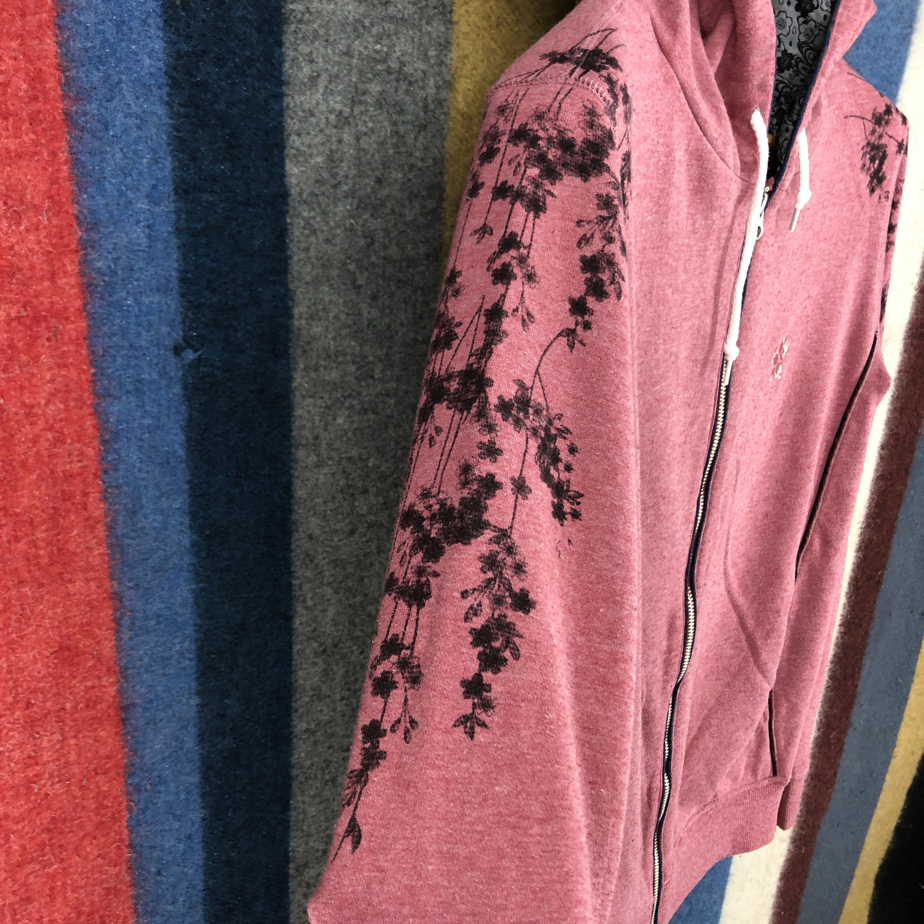 Japanese Brand Nice Design Zipper Hoodie Sakura Print #2691-97 Size US S / EU 44-46 / 1 - 5 Thumbnail