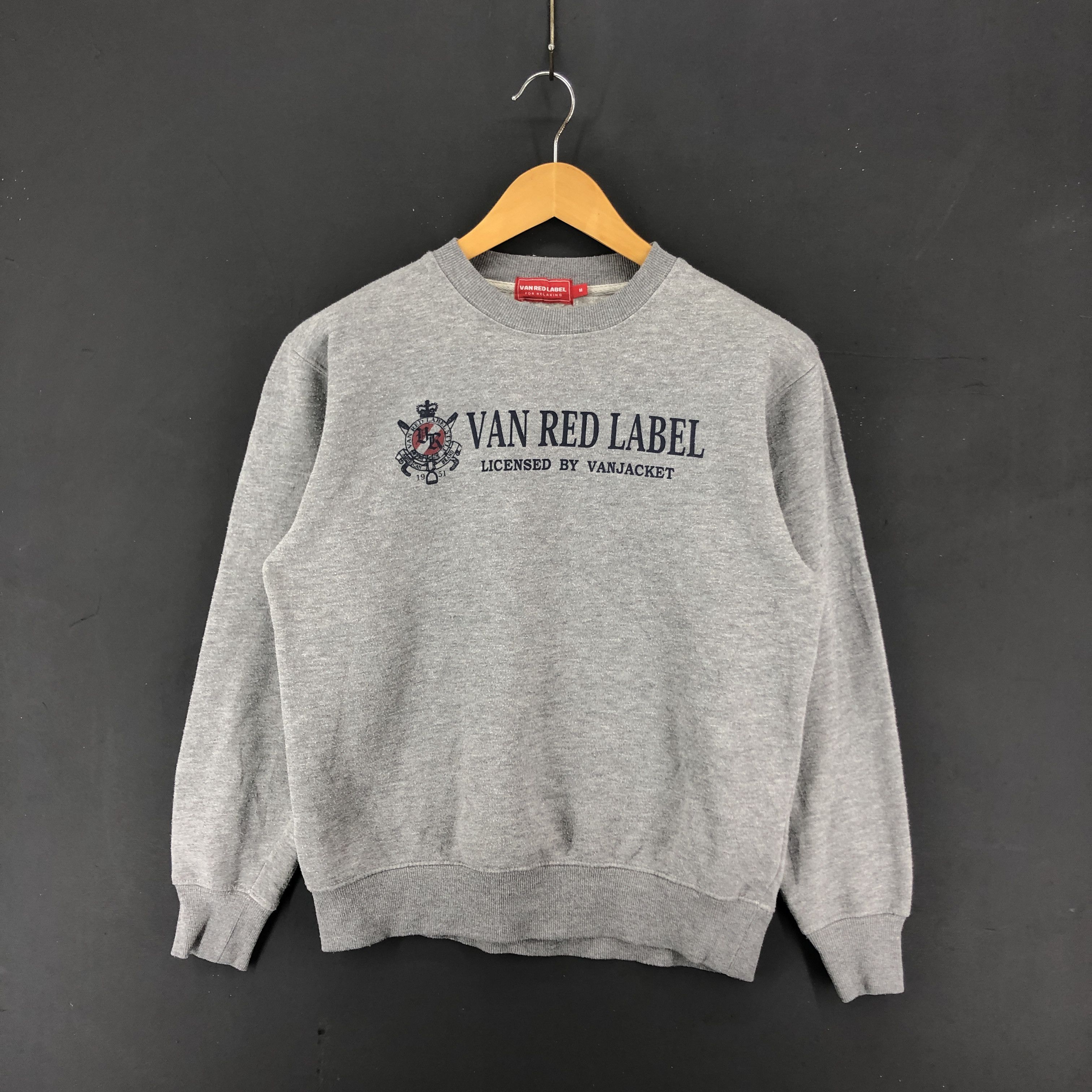 Japanese Brand VAN RED LABEL Crew Neck Sweatshirt #1997-53 Size US S / EU 44-46 / 1 - 1 Thumbnail