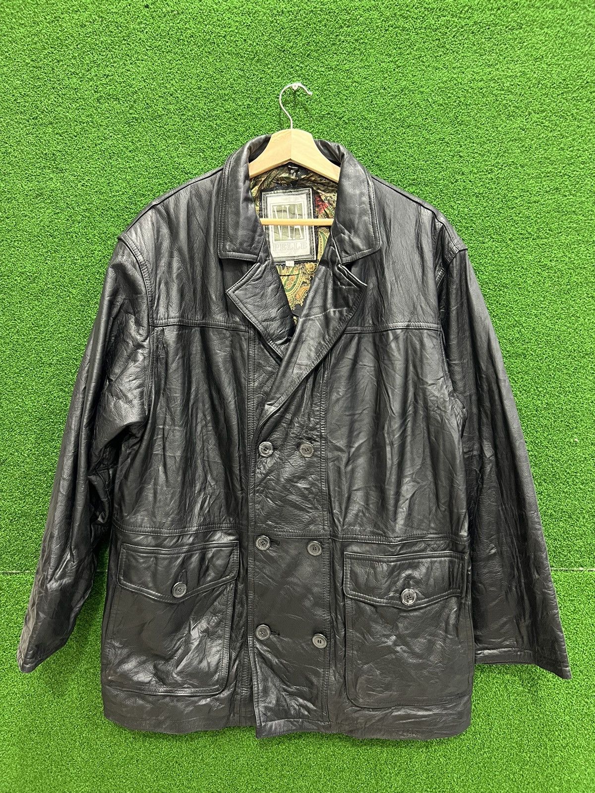 VIA NUOVA PELLE Leather Jacket Nice Design