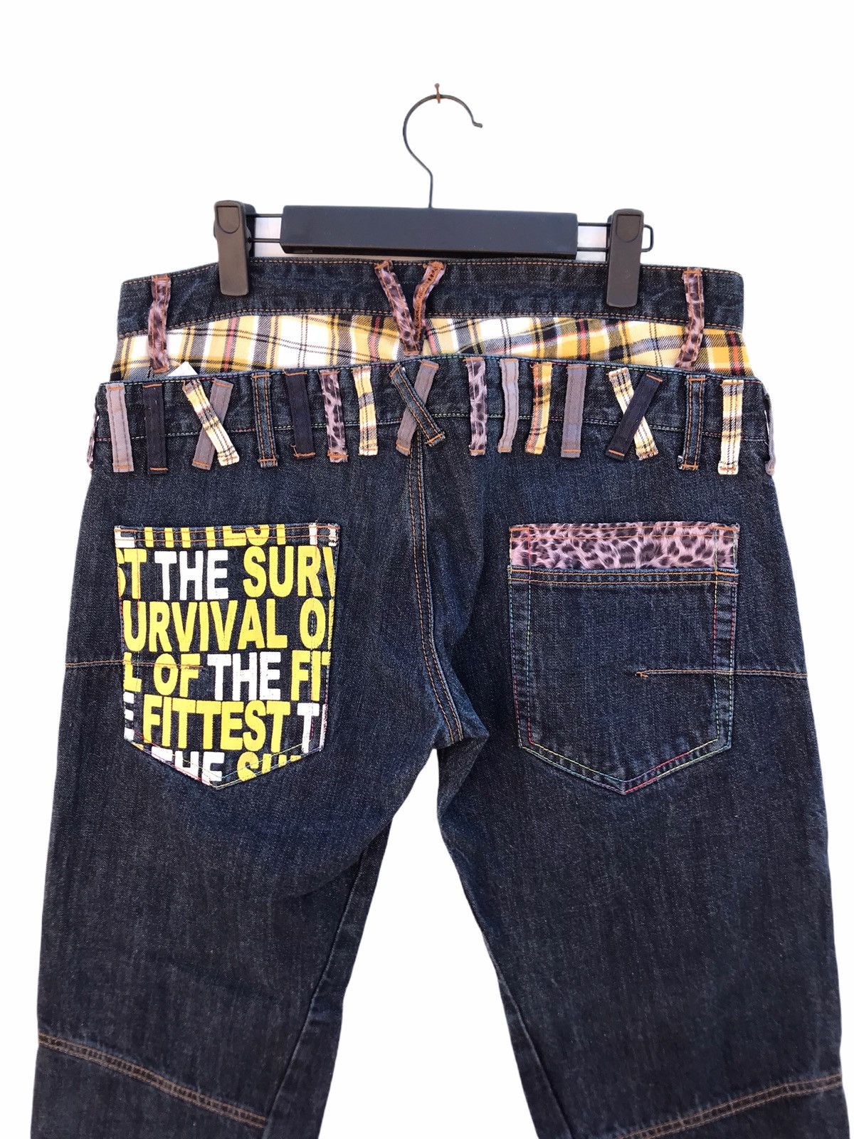 Japanese Brand Vintage Japanese Unbrand Double Waist Punk Style Jeans Size US 33 - 4 Thumbnail