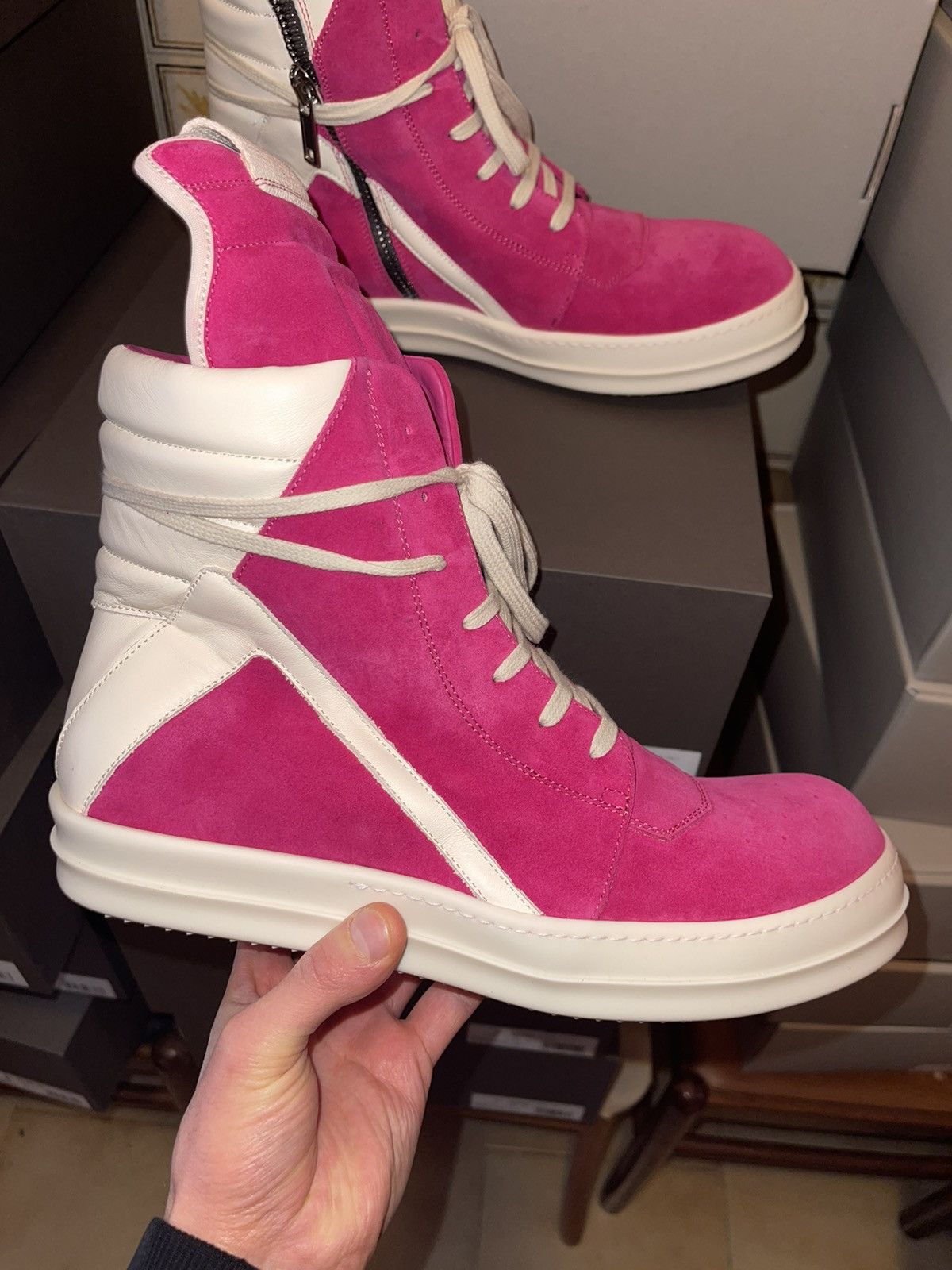 Rick Owens/ geobasket pink milk/ EU42 Rick Owens Rick Owens