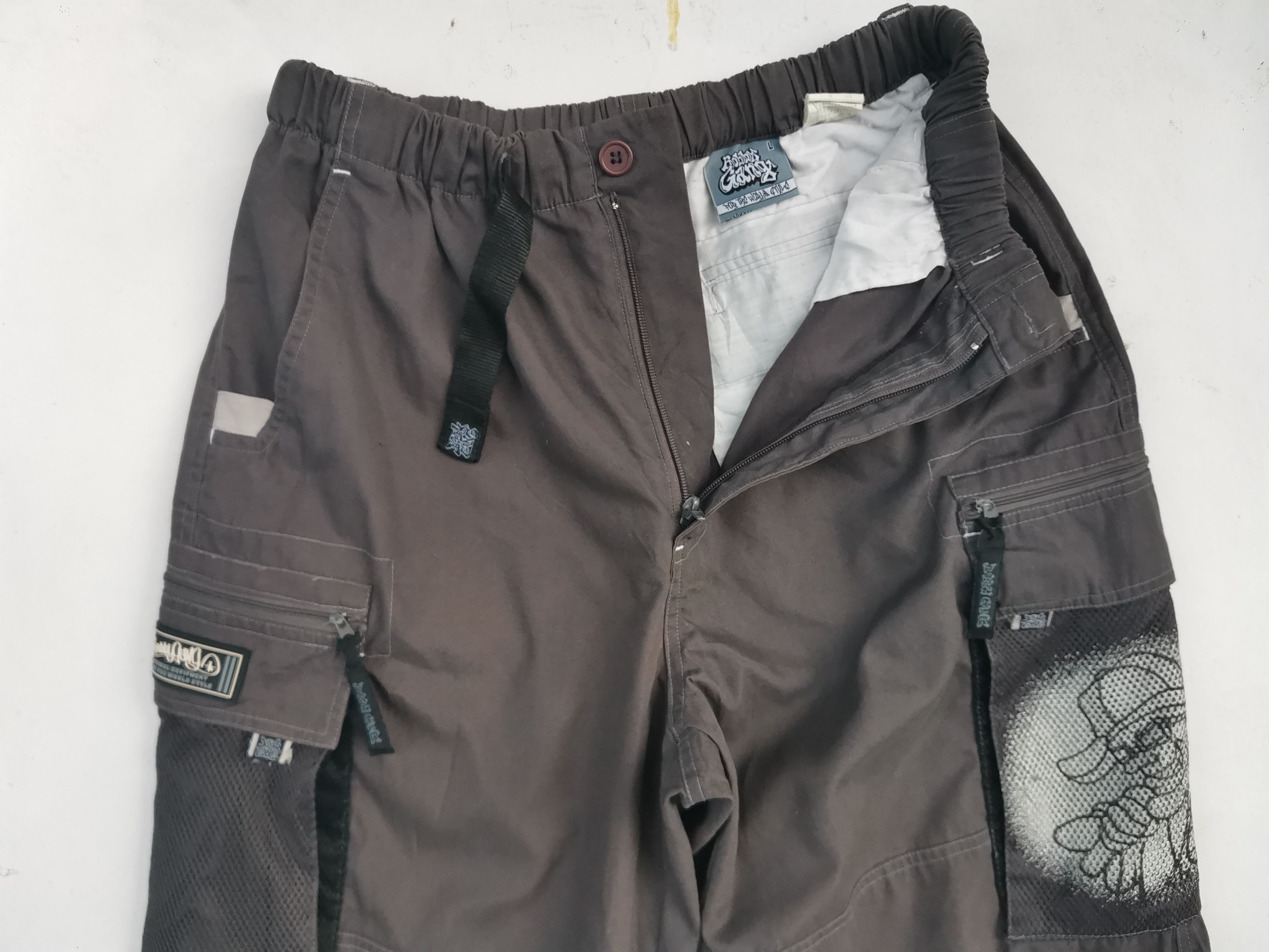 Japanese Brand Bobby Gang Hip Hop Big Logo Tactical Cargo Pants Size US 32 / EU 48 - 18 Thumbnail