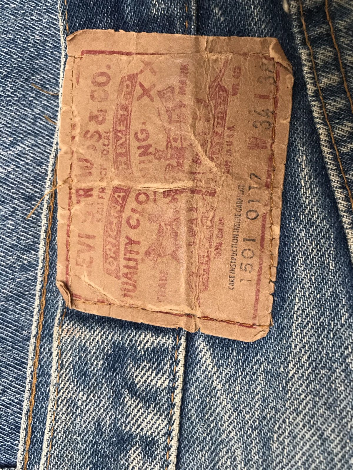 Levi's × Levi's Vintage Clothing × Vintage 1980’s Levis Small e Redline Denim Size US 32 / EU 48 - 20 Thumbnail