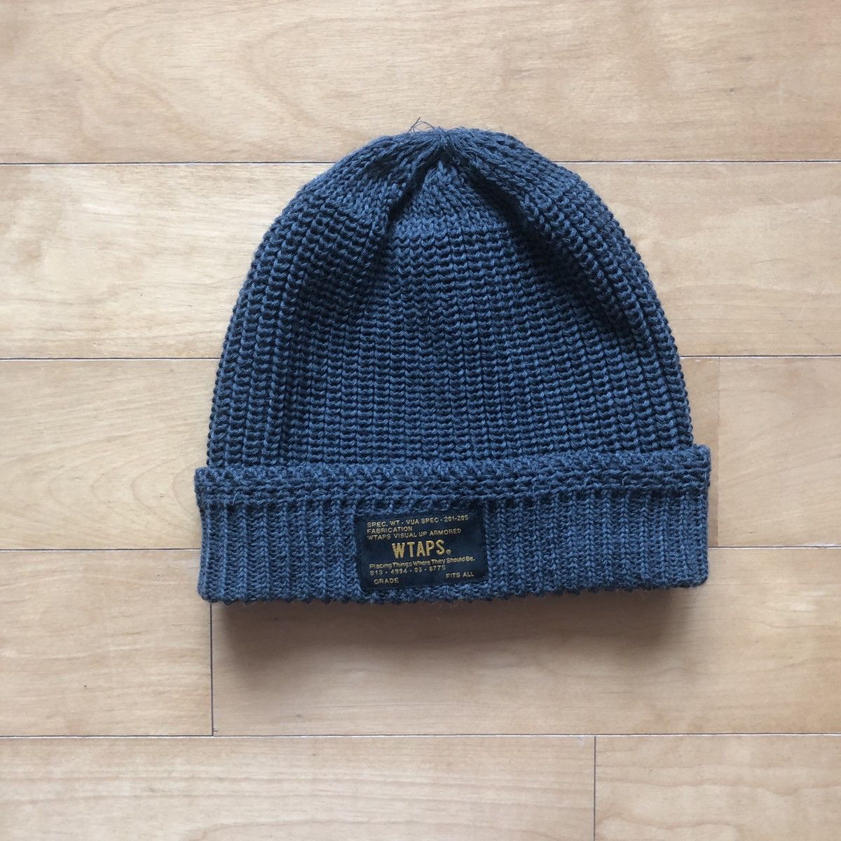 image of Wtaps Beanie 01 in Grey, Men's