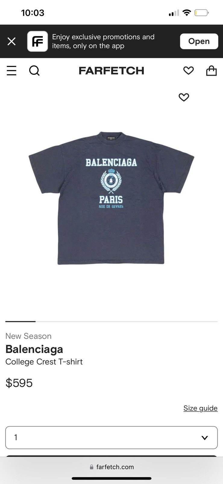 Balenciaga College Crest T-shirt