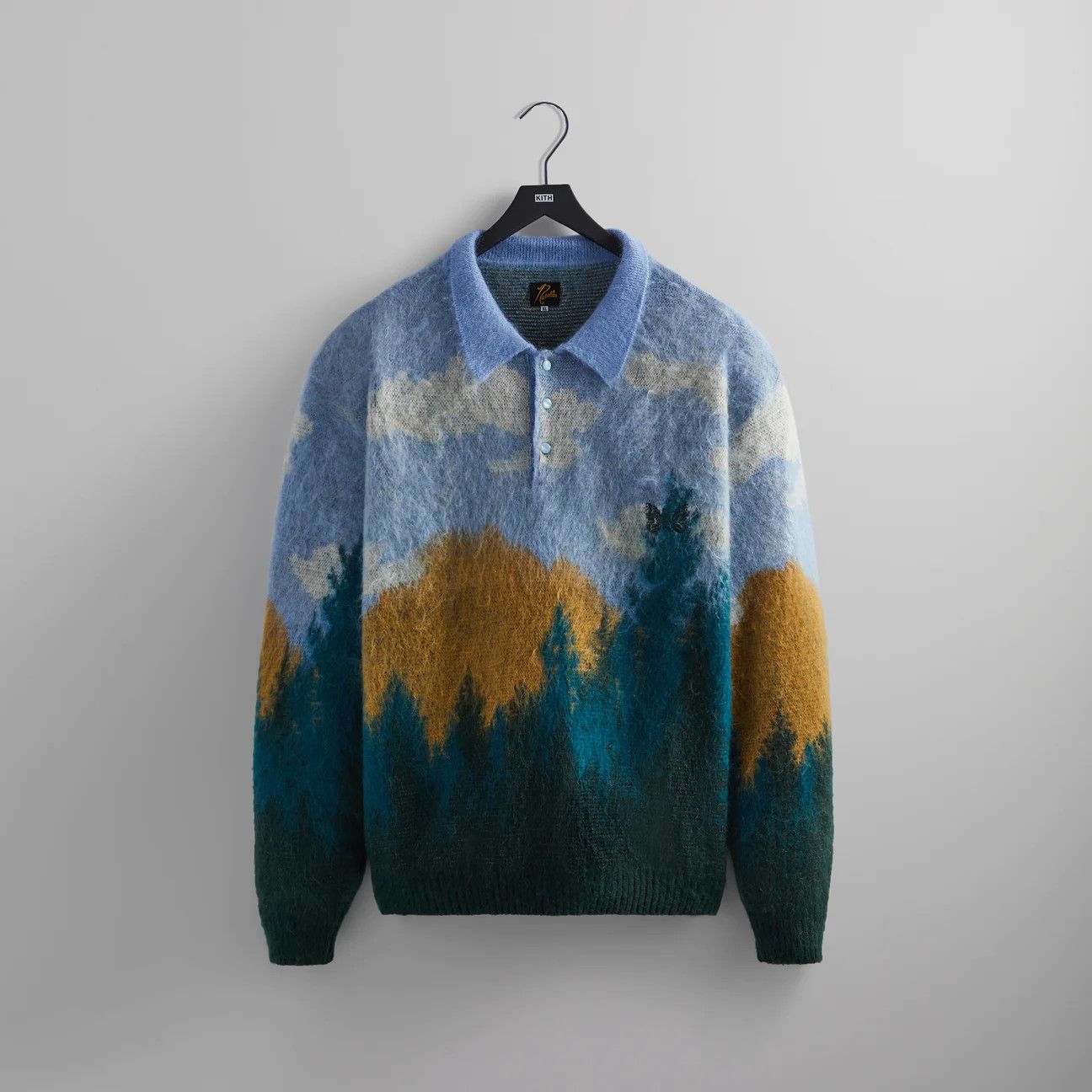 KITH NEEDLES MOHAIR POLO SWEATER M サイズ