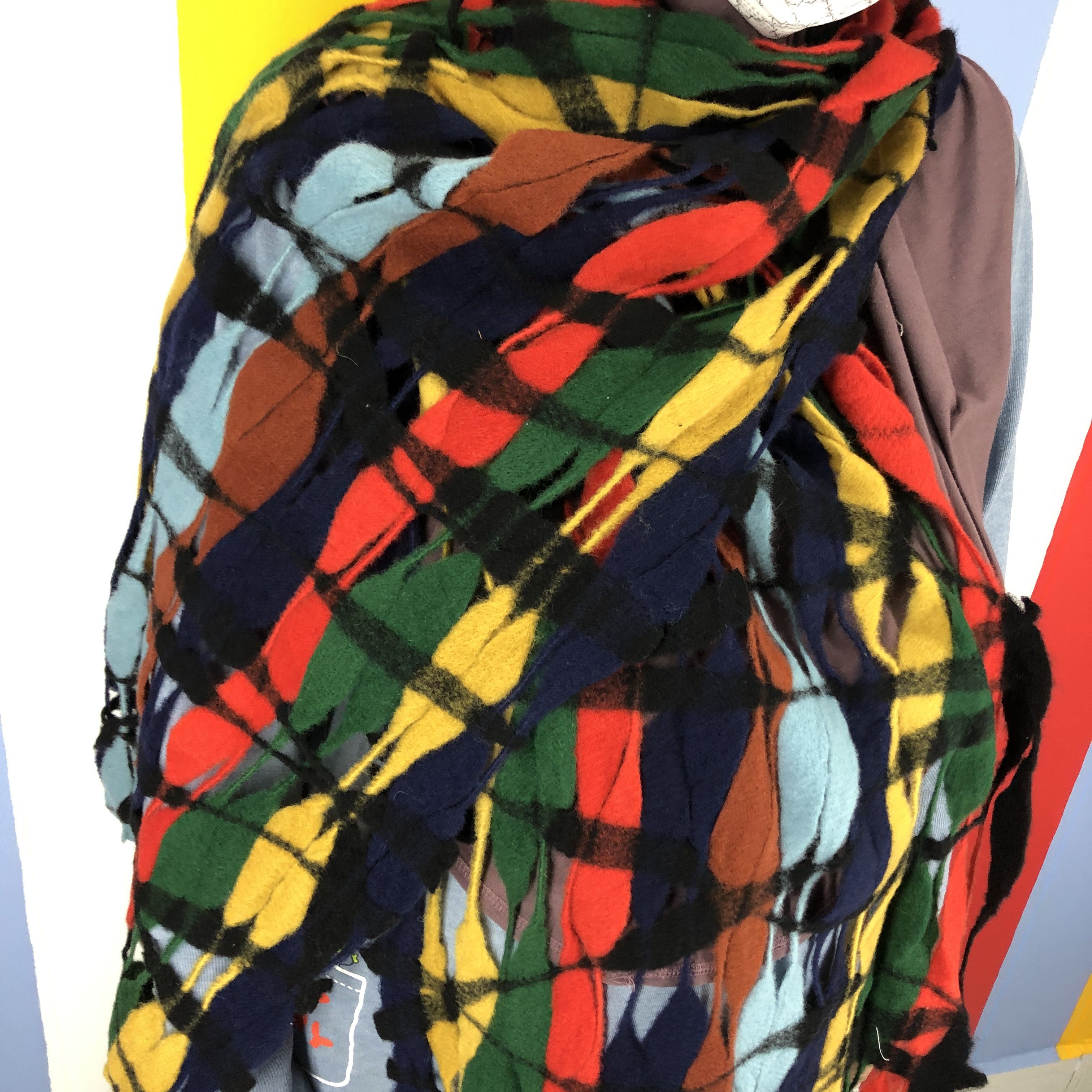 Japanese Brand X5 Rare Hole Design Muffler Scarf #0873/AG Size ONE SIZE - 3 Thumbnail