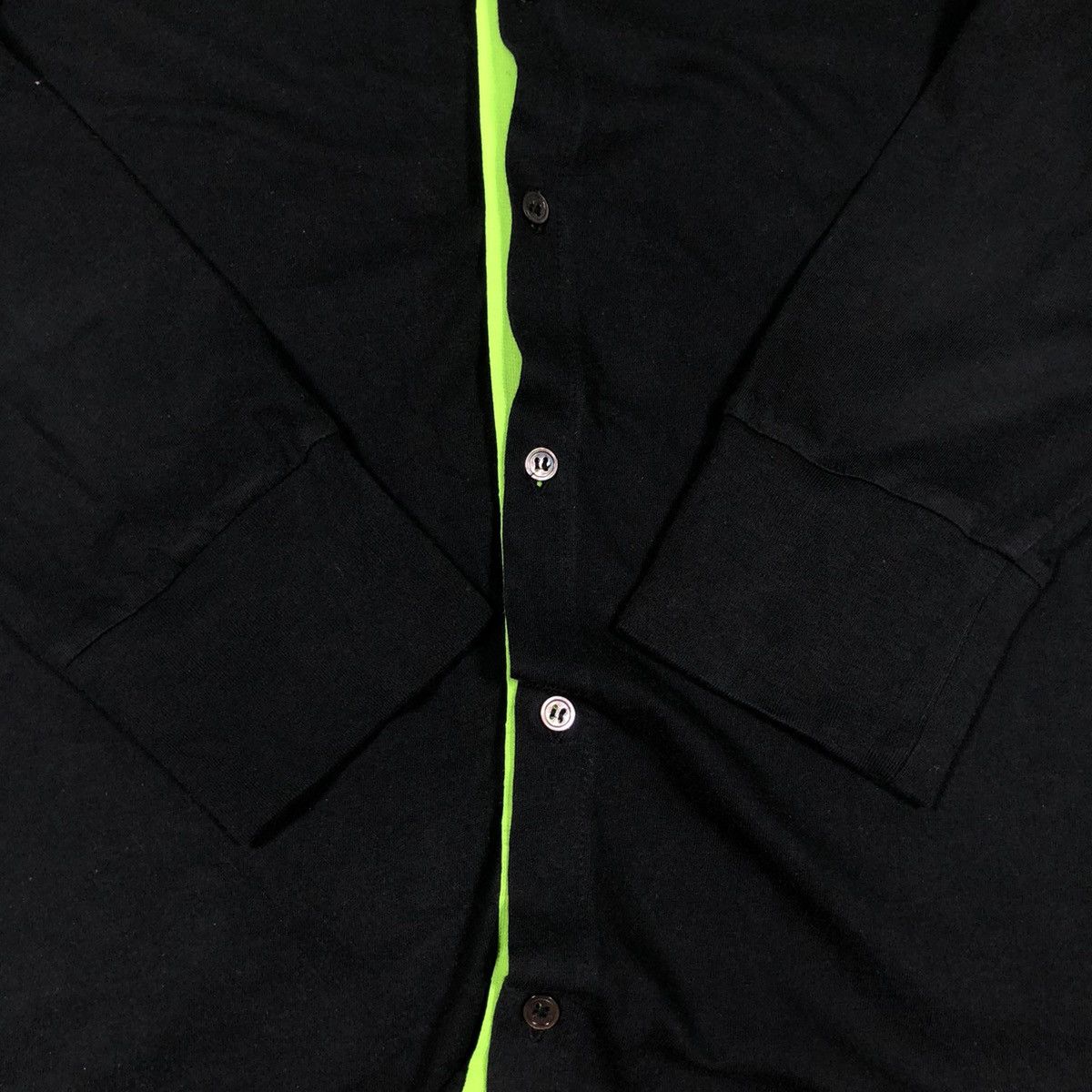 Issey Miyake Vintage I.S. Sunao Kuwahara Neon Single Stitch Cardigan Size M / US 6-8 / IT 42-44 - 3 Thumbnail
