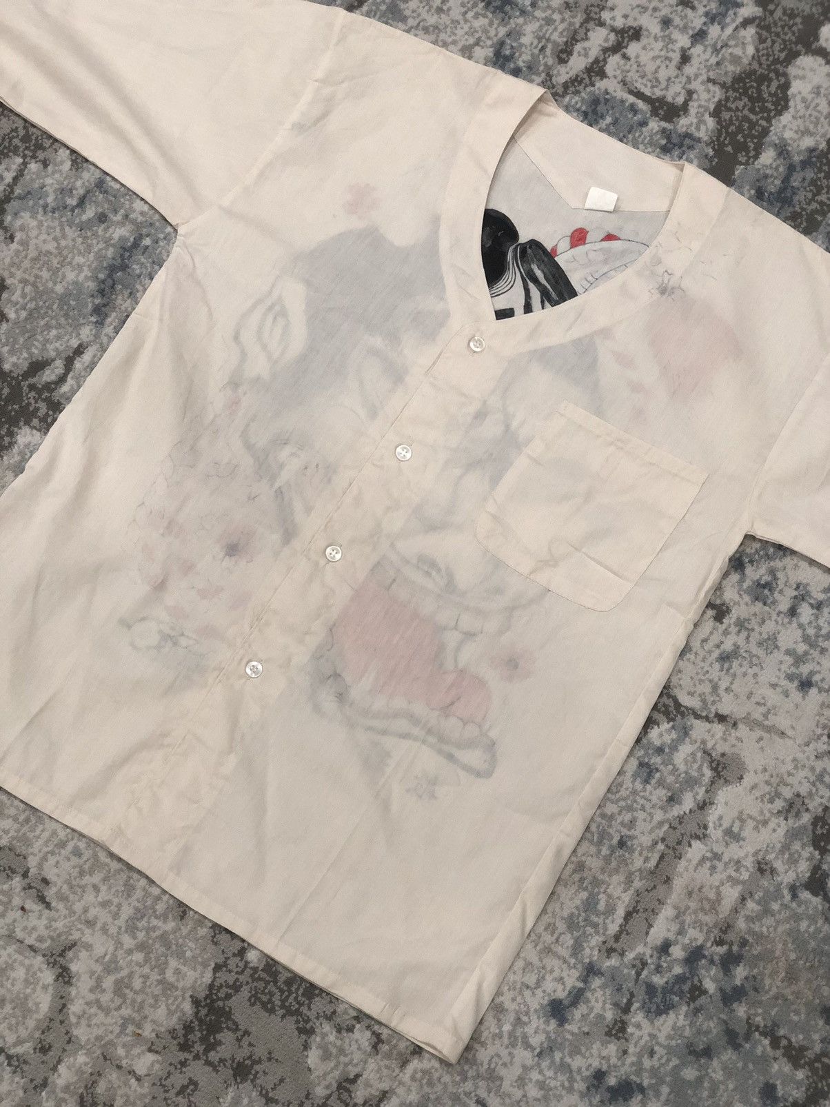 Beauty Beast × Hysteric Glamour × Japanese Brand Rare Vintage Hand Painting Samurai JUBAN Shirt Size US L / EU 52-54 / 3 - 6 Thumbnail