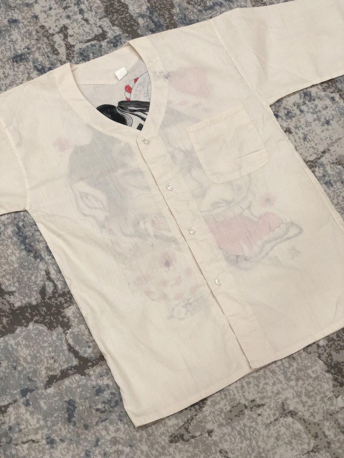 Beauty Beast × Hysteric Glamour × Japanese Brand Rare Vintage Hand Painting Samurai JUBAN Shirt Size US L / EU 52-54 / 3 - 7 Thumbnail