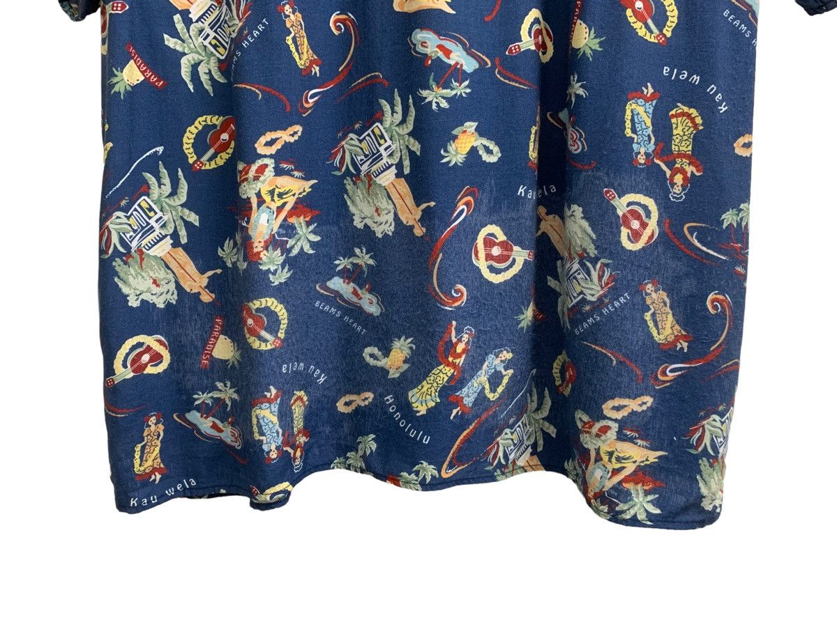 Beams Plus RARE ‼️ Vintage Rayon Beams Hearts Button Up Hawaiian Shirts Size US L / EU 52-54 / 3 - 5 Thumbnail