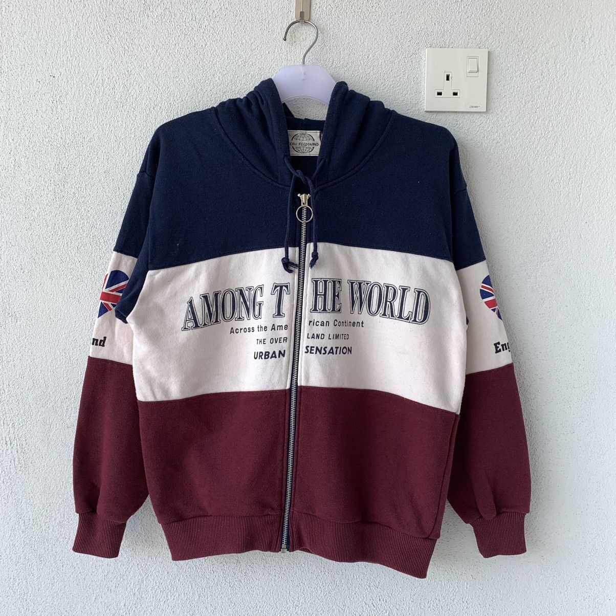 vintage JEAN FELDINAND hoodie spell out big